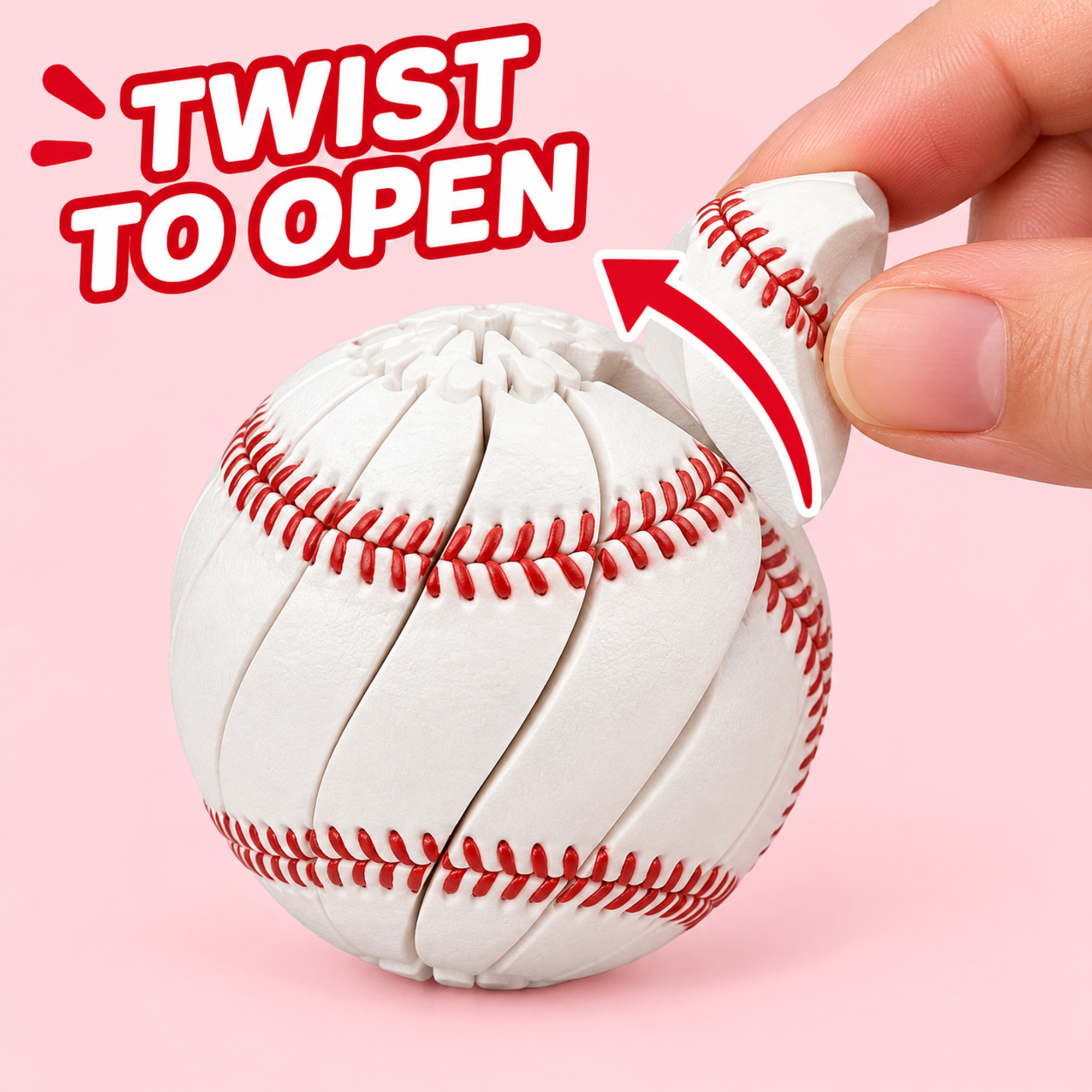 Baseball fidget ball open close