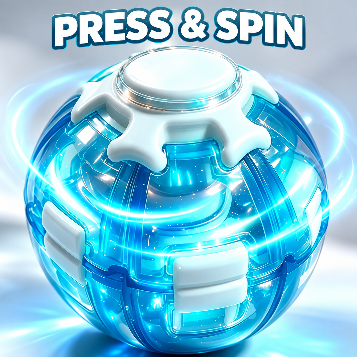 Blue Glow Press & Spin BallphotoSuffix