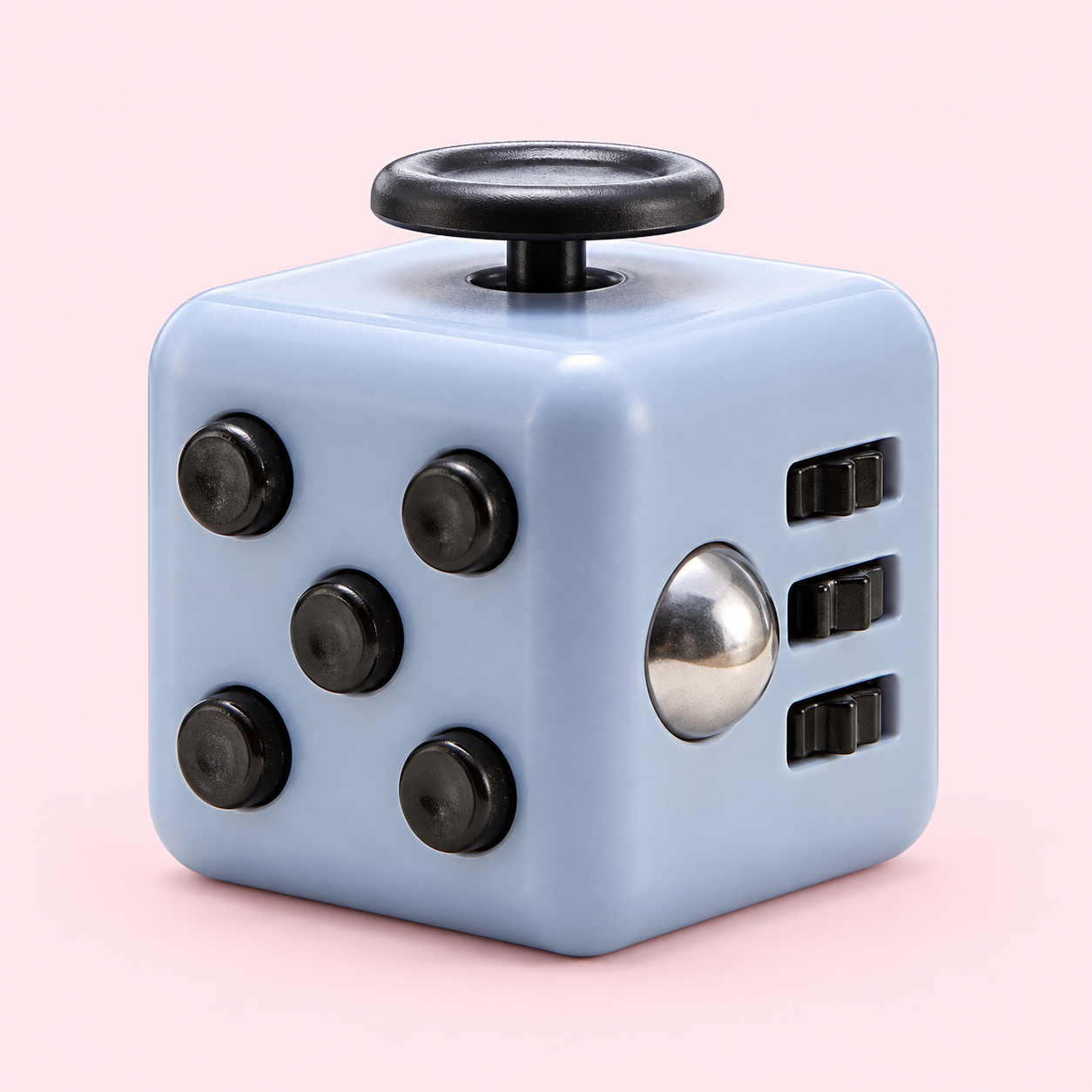 BLUE GRAY BUSY FIDGET CUBE Foto