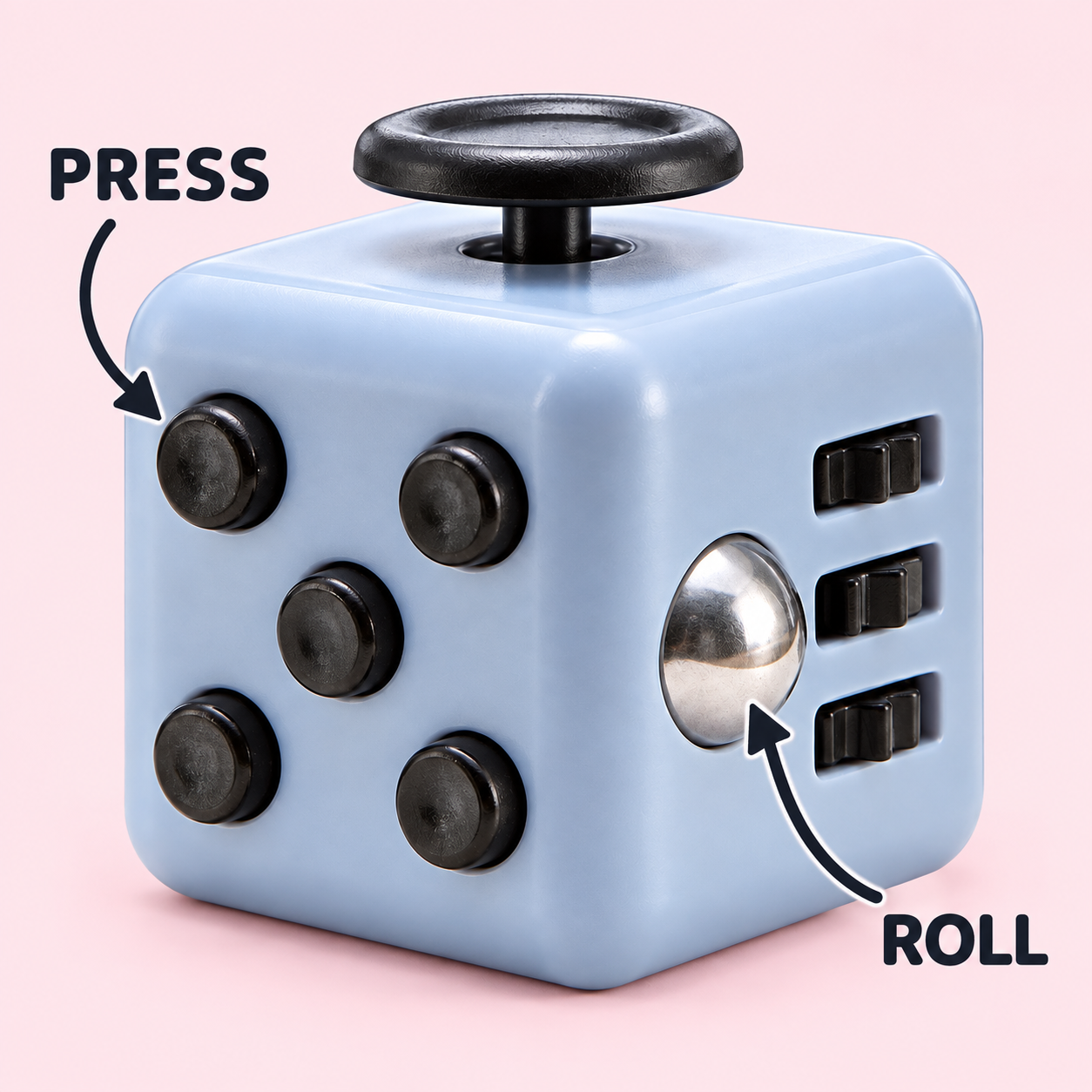 Blue Gray Busy Fidget CubephotoSuffix