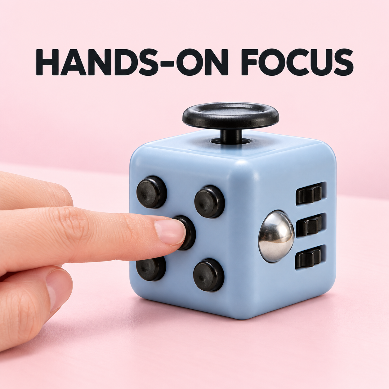 Blue Gray Busy Fidget CubephotoSuffix