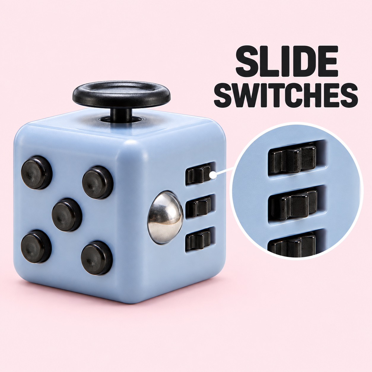 Blue Gray Busy Fidget CubephotoSuffix
