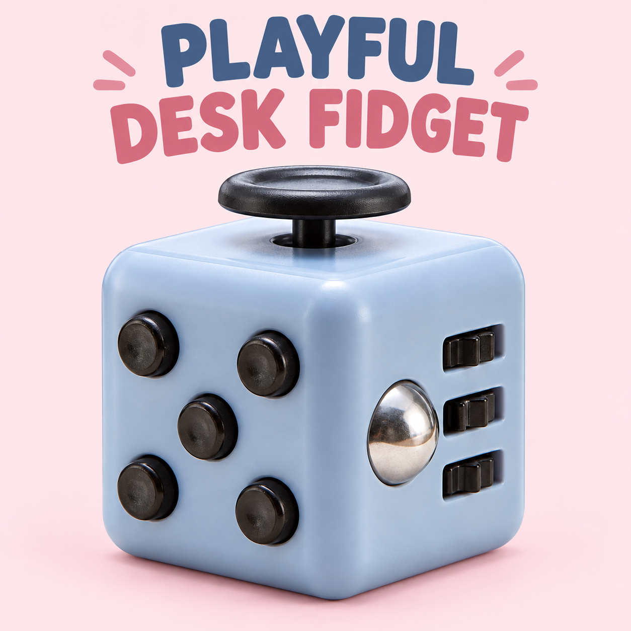Blue Gray Busy Fidget CubephotoSuffix