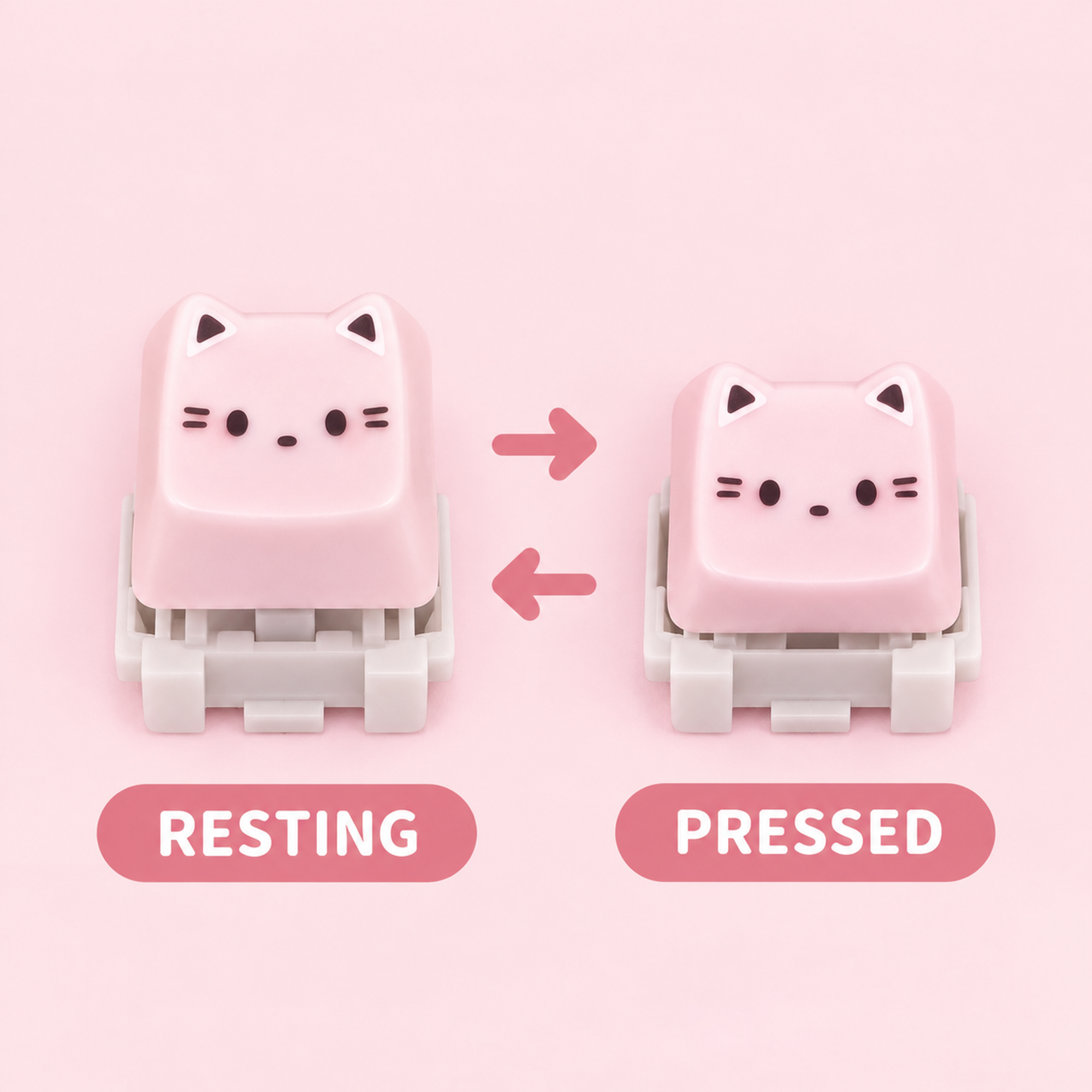 Pink Cat Mechanical Keycap (Foto 4)