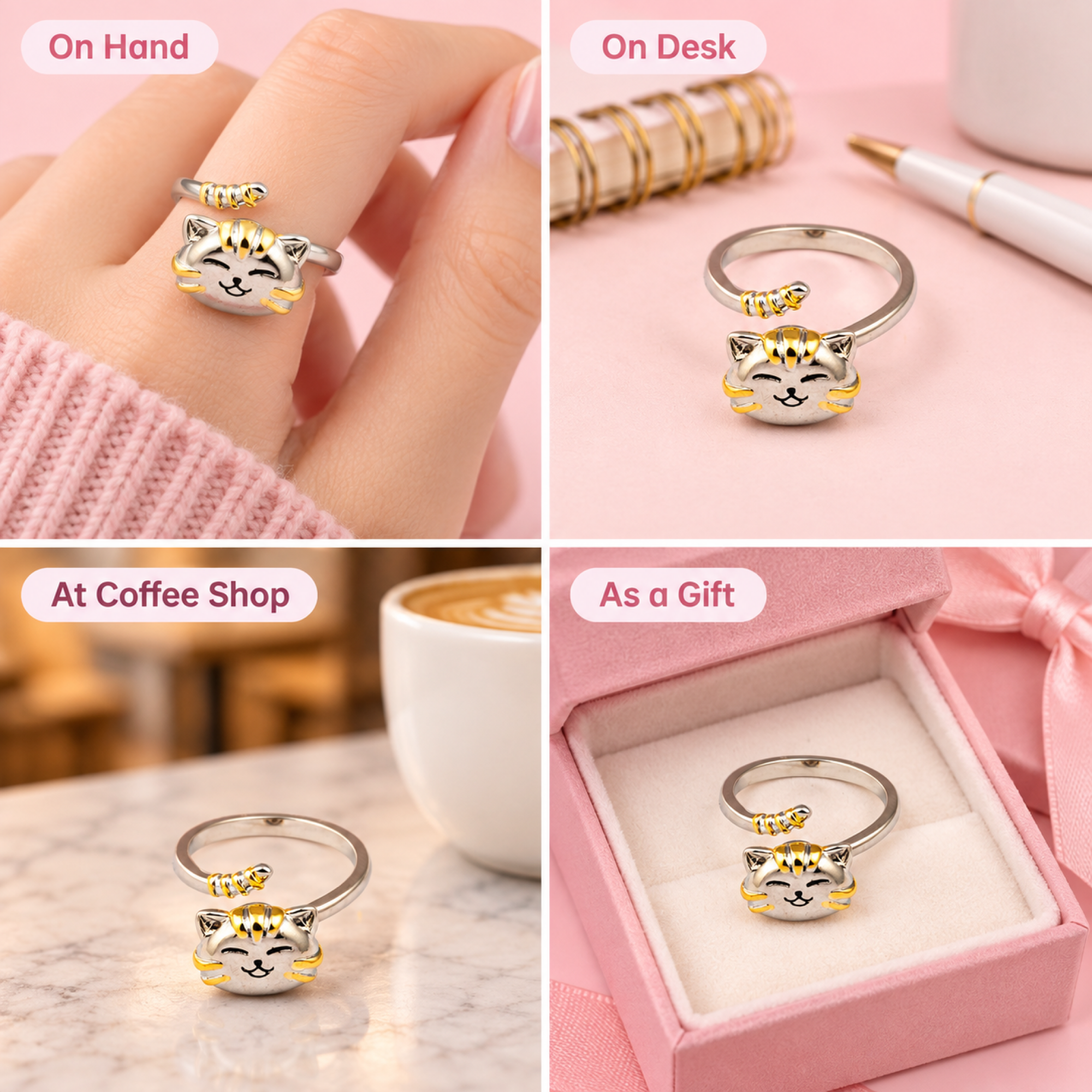 Cat Spinner Fidget Ring（写真2枚目）