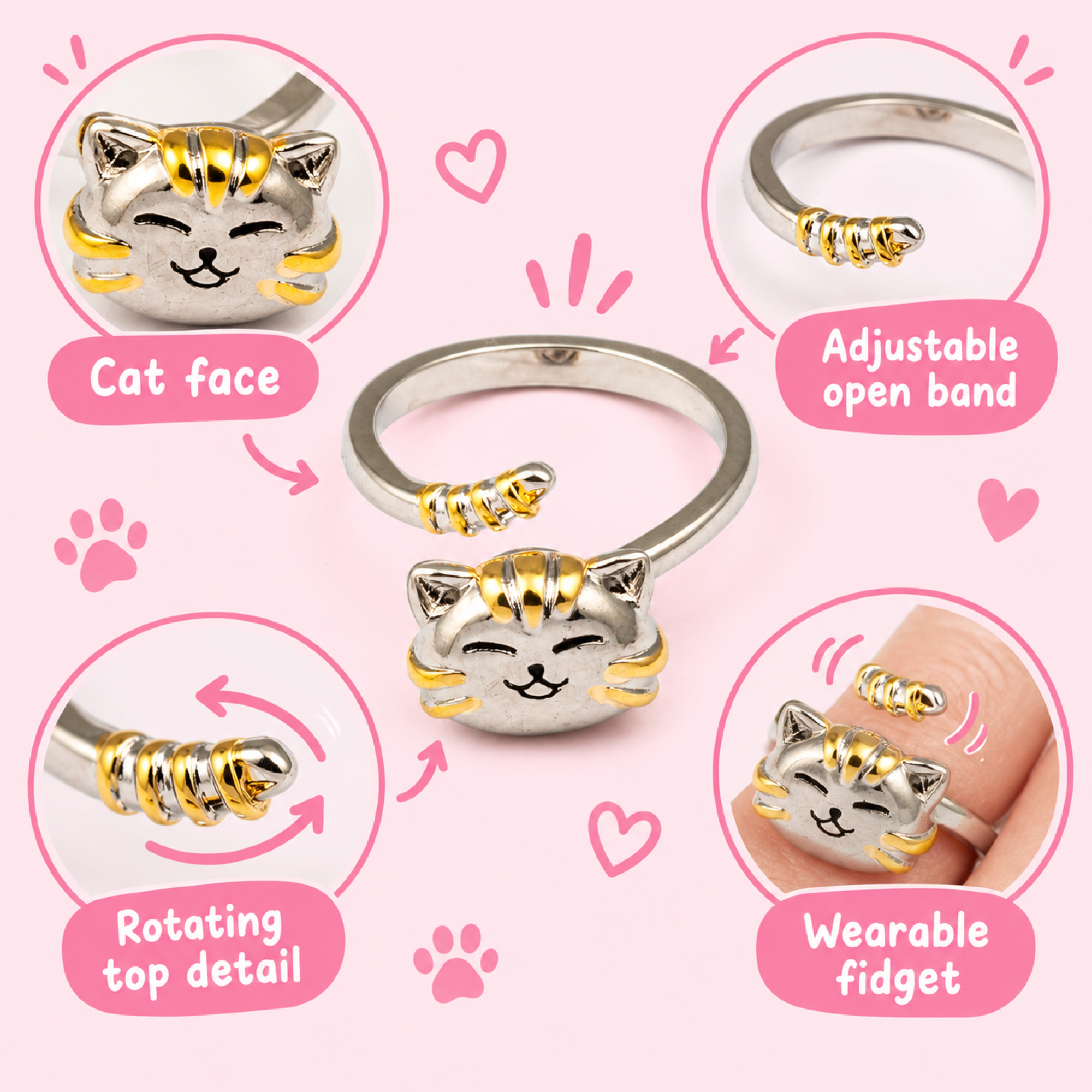 Cat Spinner Fidget Ring（写真3枚目）