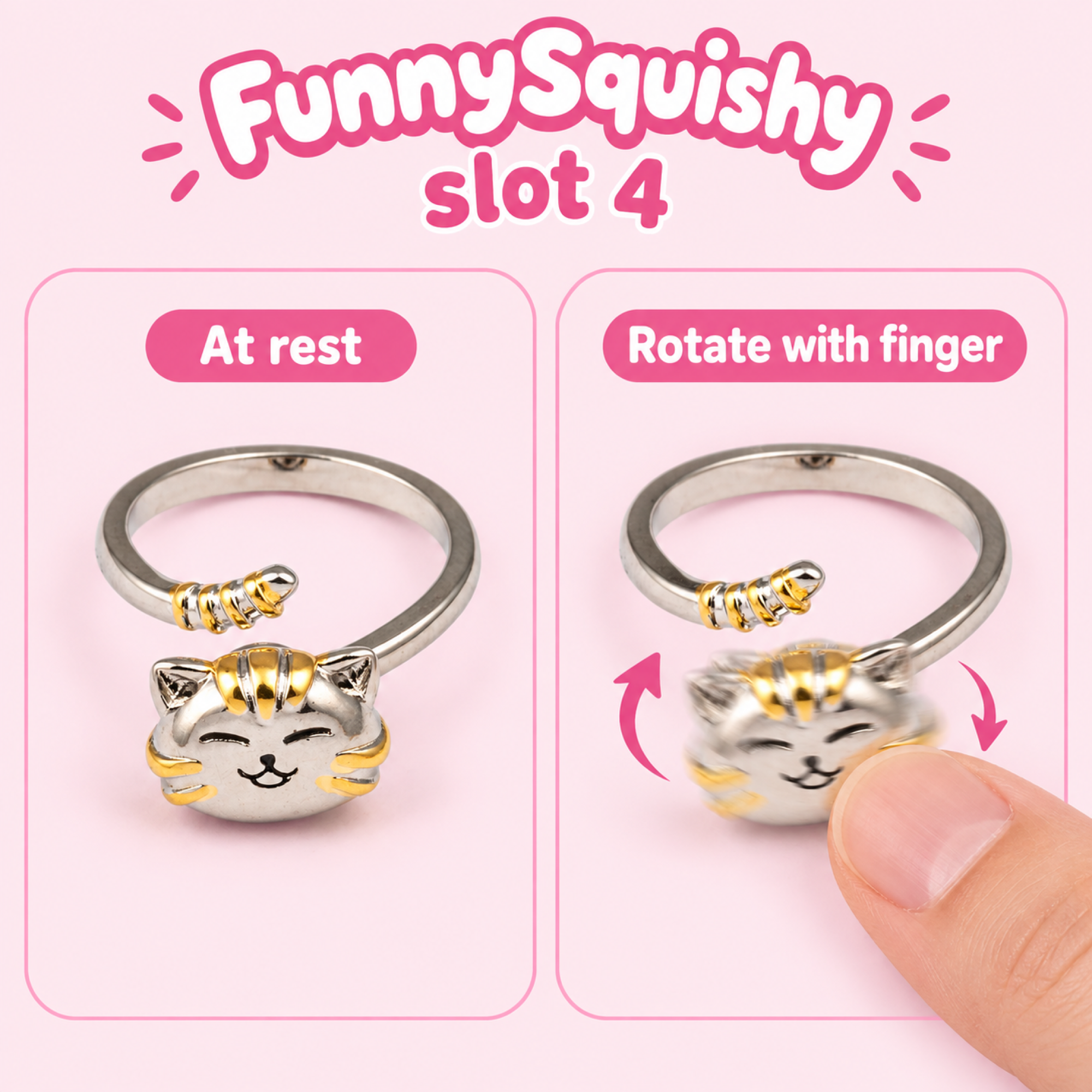 Cat Spinner Fidget Ring（写真5枚目）