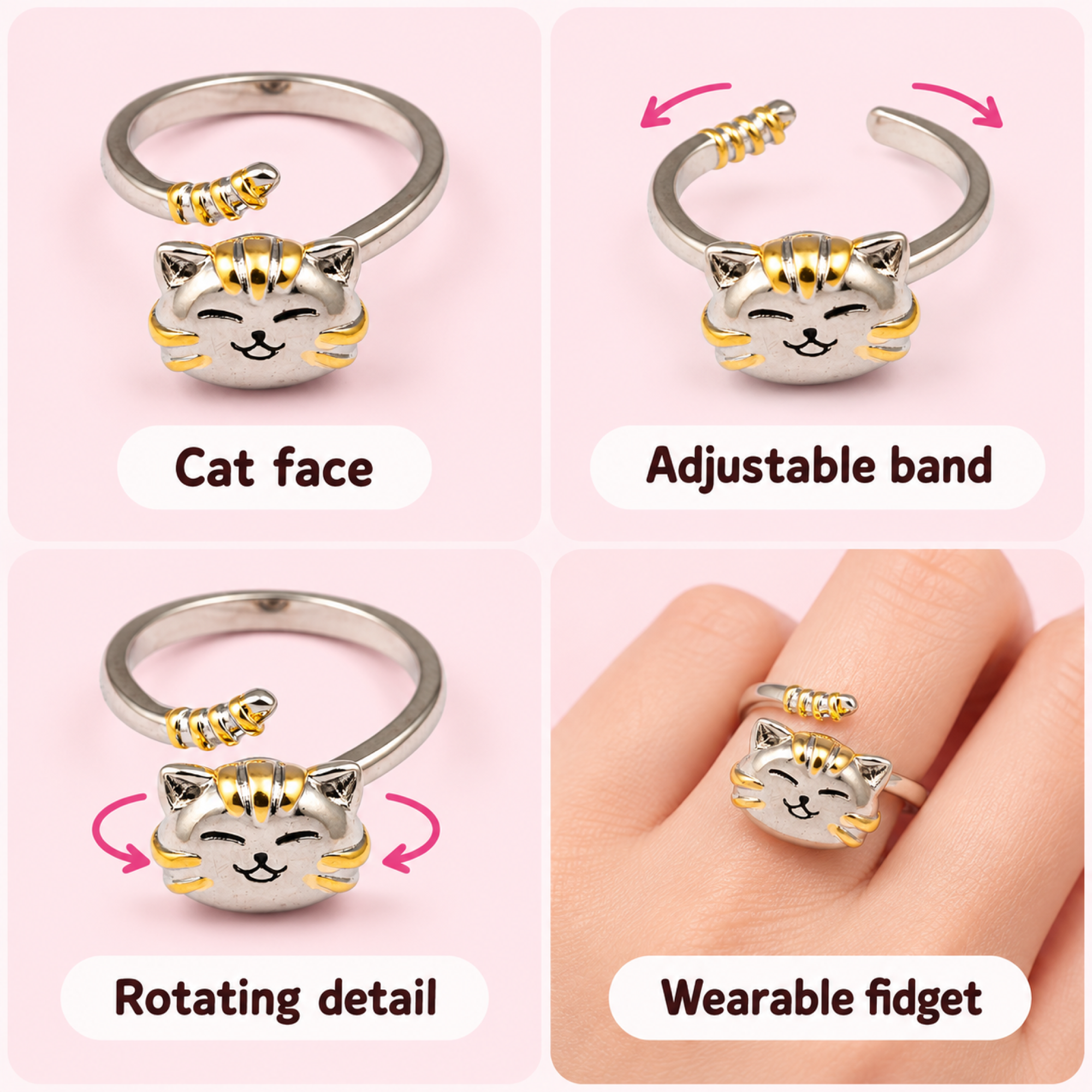 Cat Spinner Fidget Ring（写真6枚目）