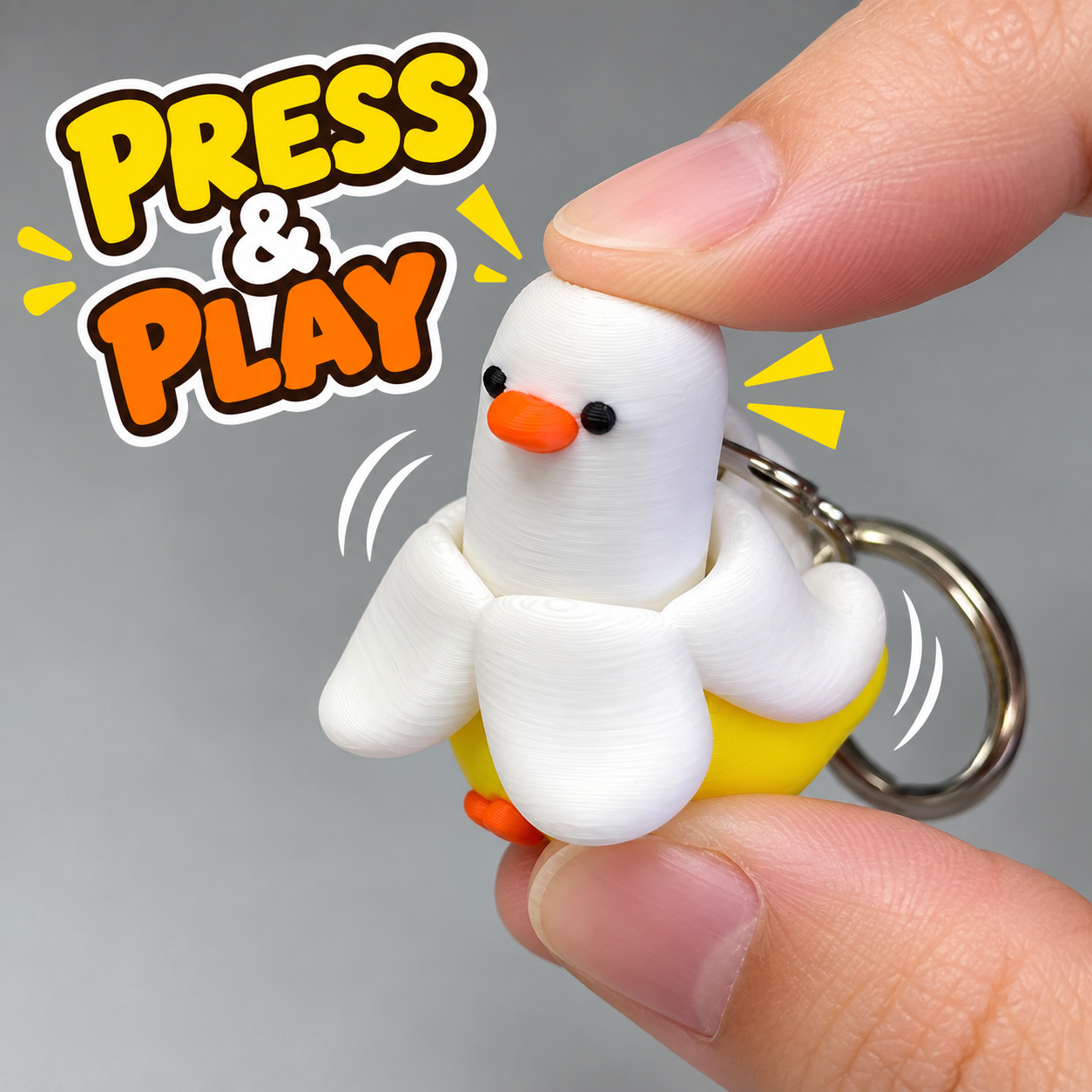 Banana Duck Clicker Keychain (Foto 3)