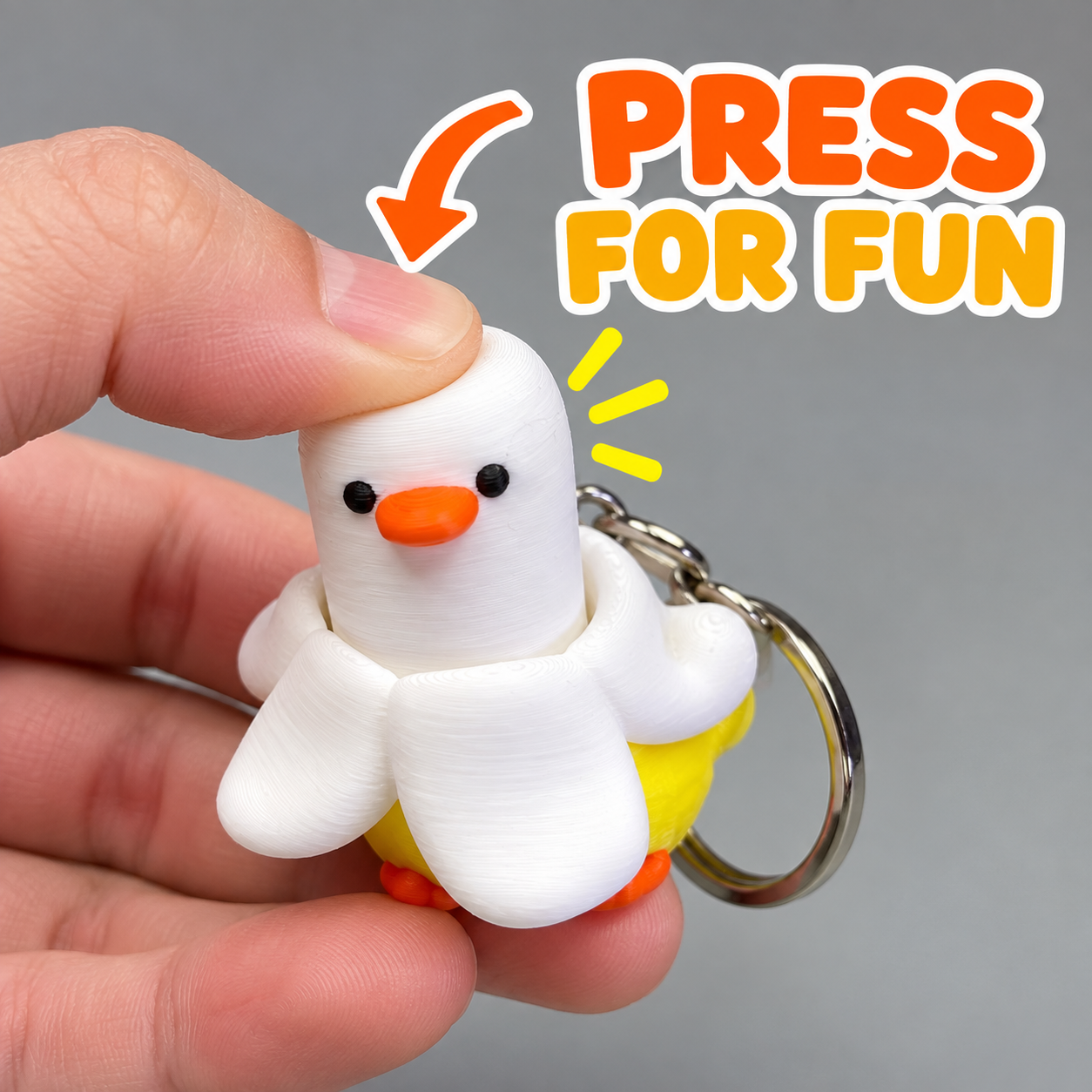 Banana Duck Clicker Keychain (Foto 6)