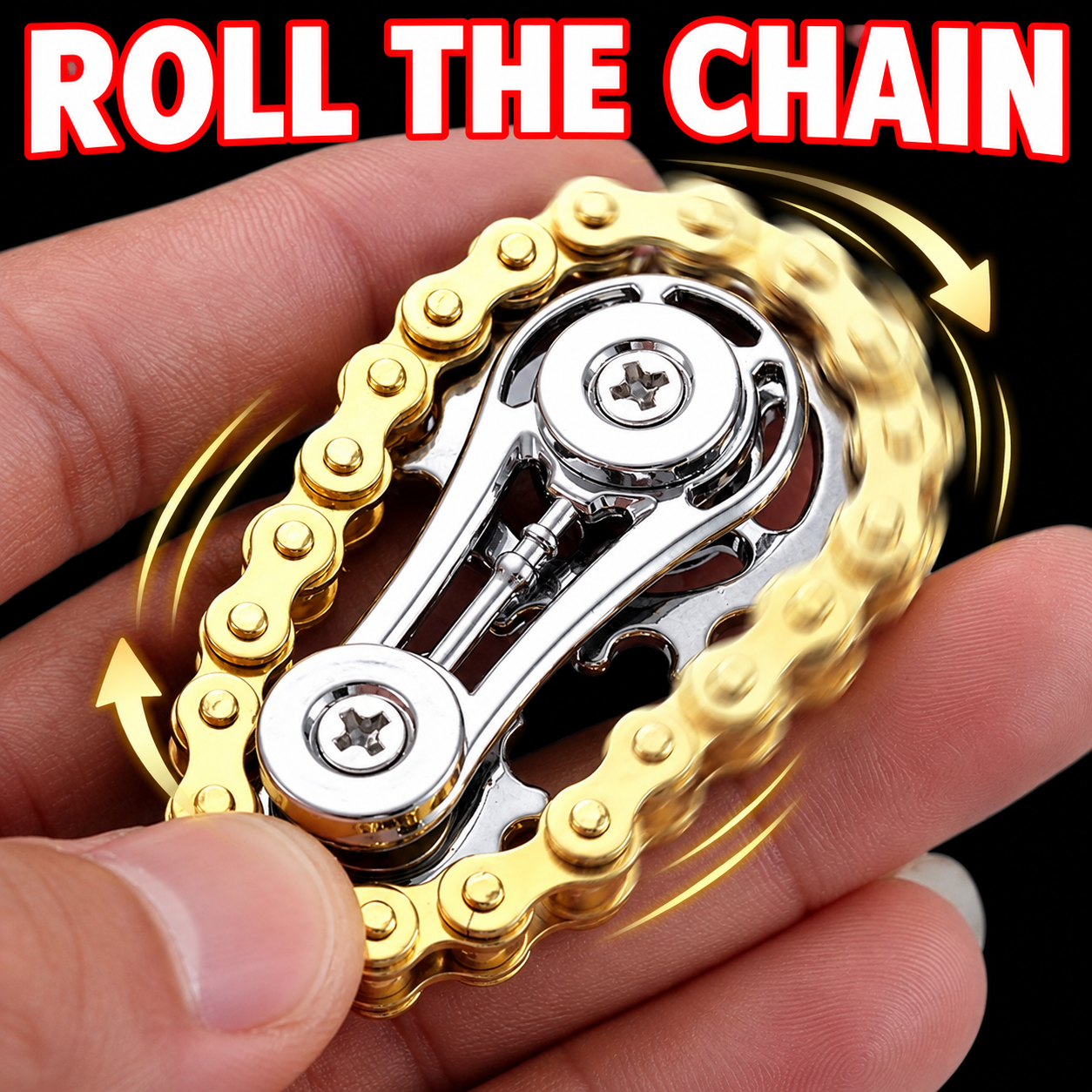 Gold Chain Gear Finger FidgetphotoSuffix