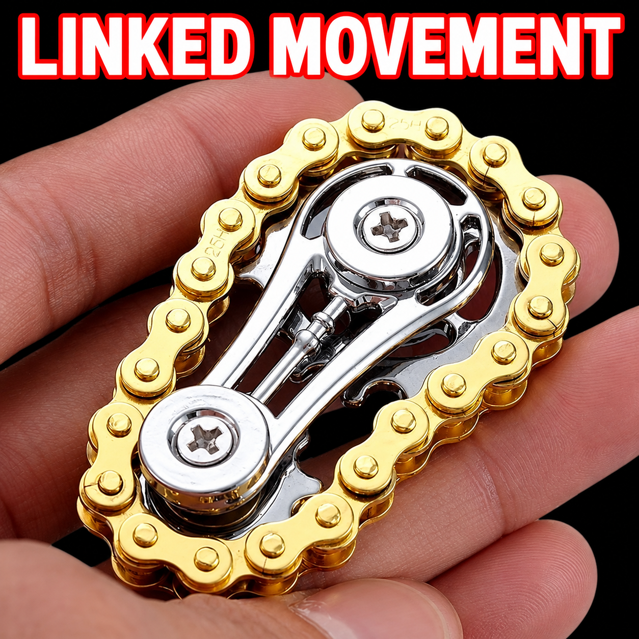 Gold Chain Gear Finger FidgetphotoSuffix