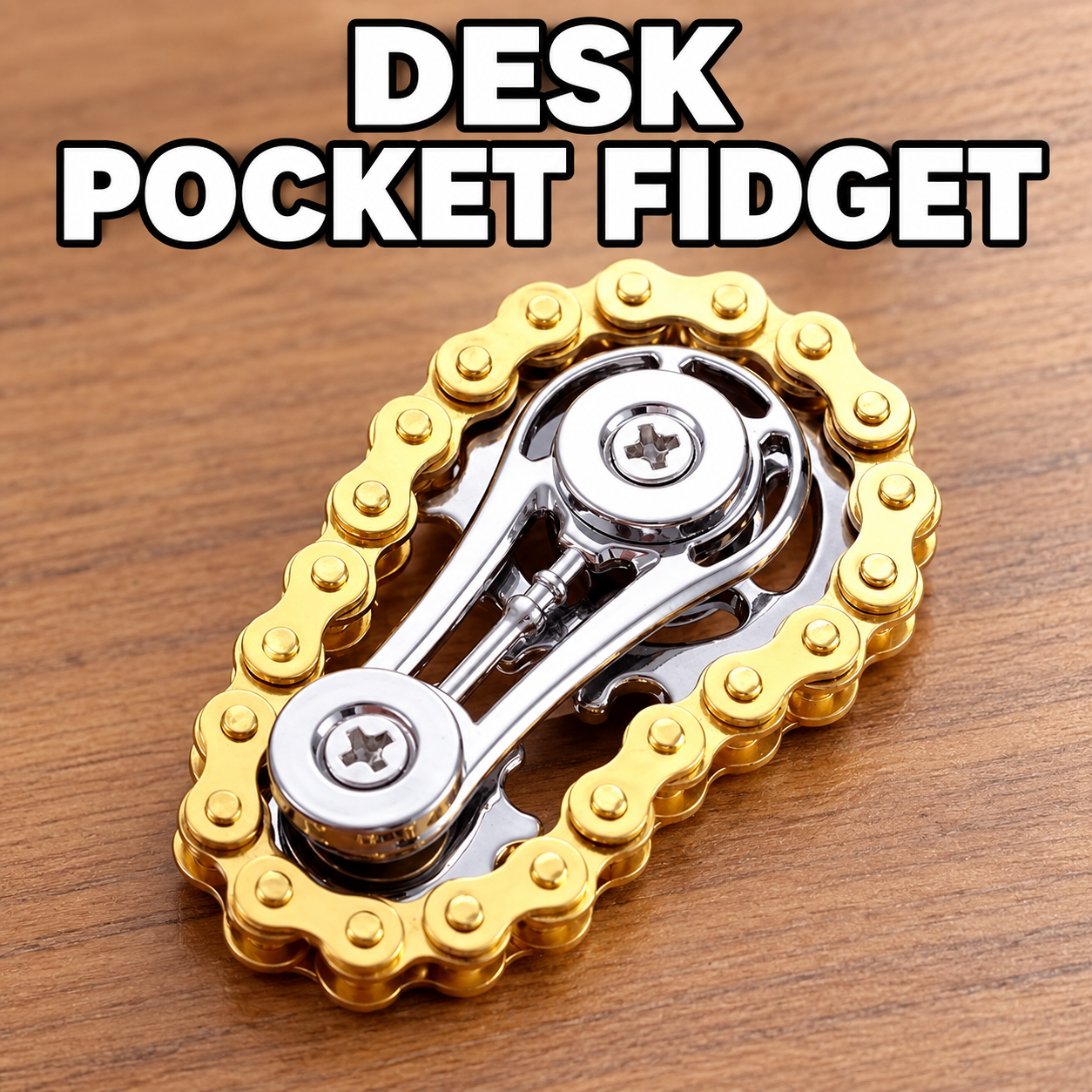 Gold Chain Gear Finger FidgetphotoSuffix