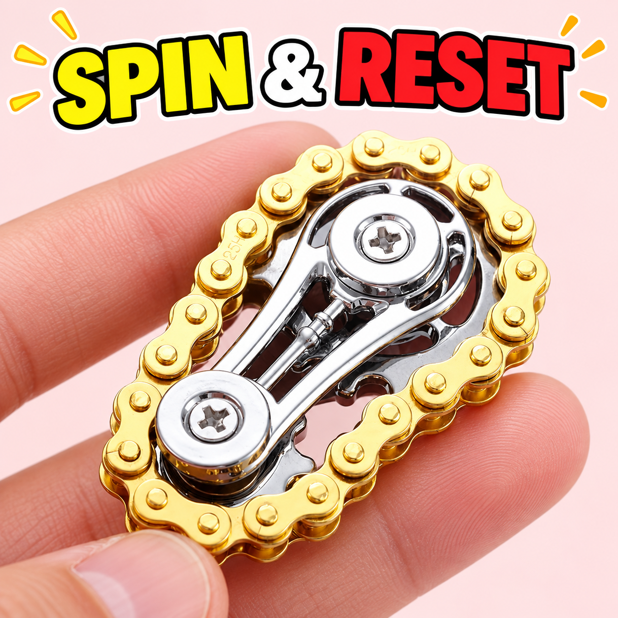 Gold Chain Gear Finger FidgetphotoSuffix