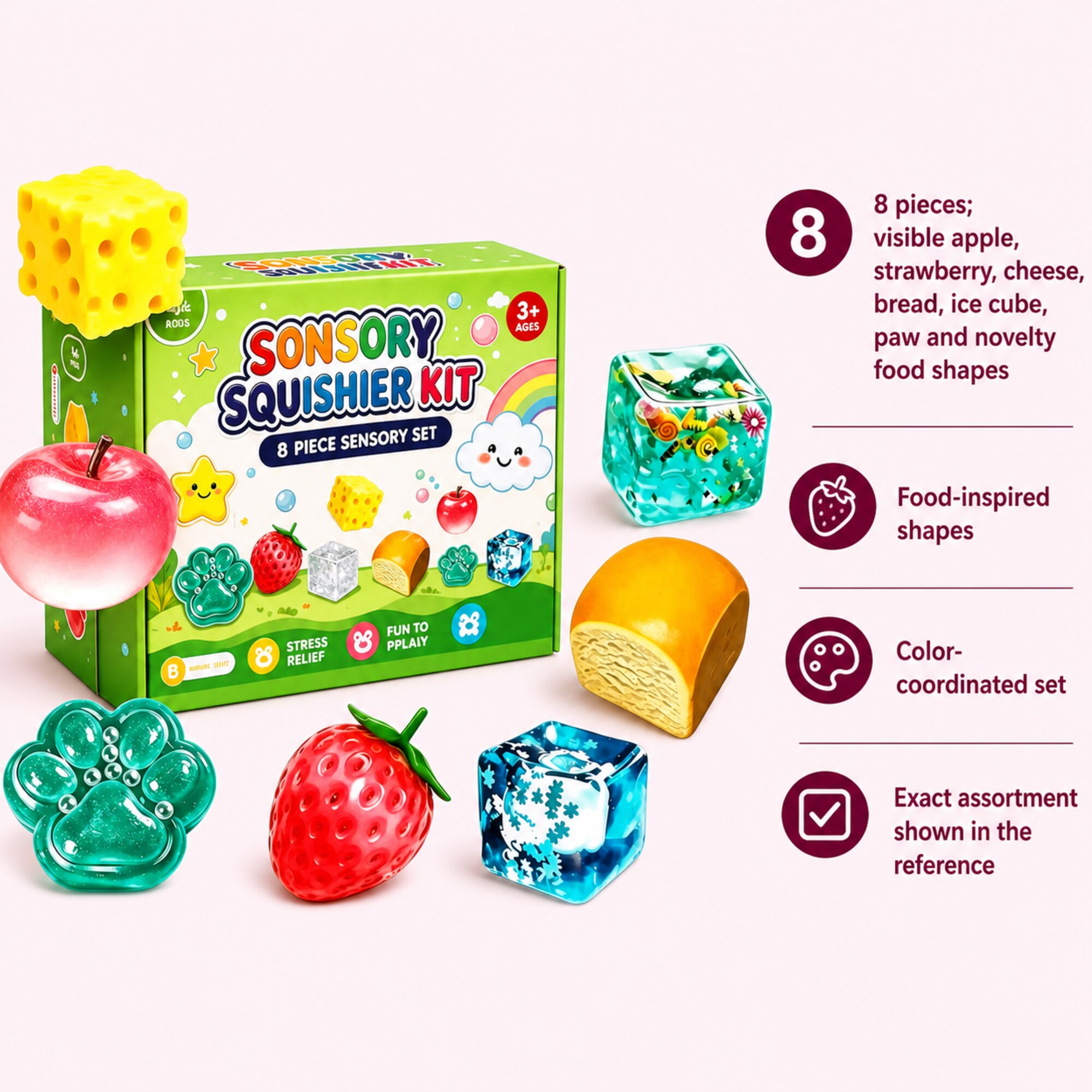 Green Sensory Squishier Kit – 8-Piece Mystery Set — алтернативен изглед