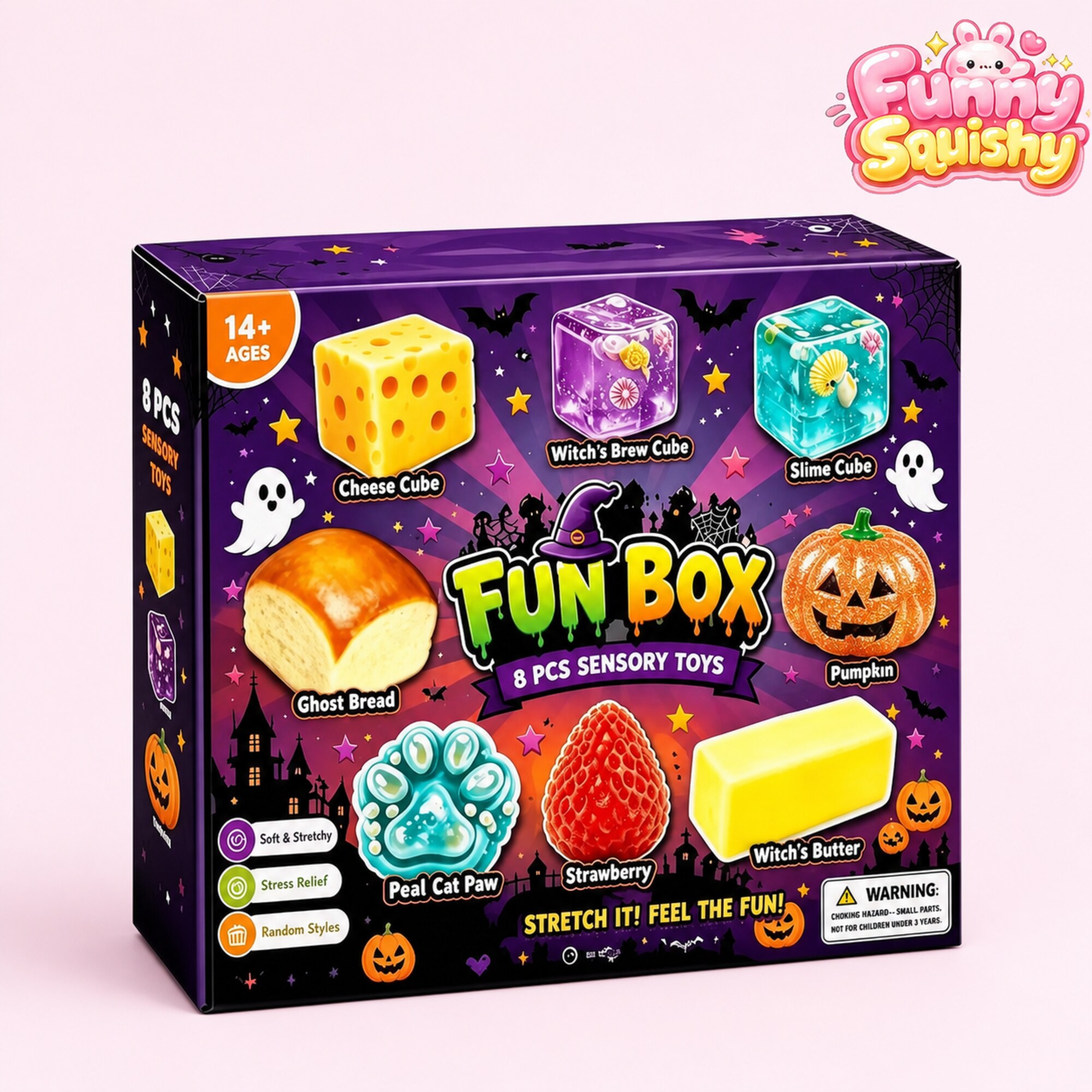 Halloween Squishy Fun Box – 8-Piece Mystery Set