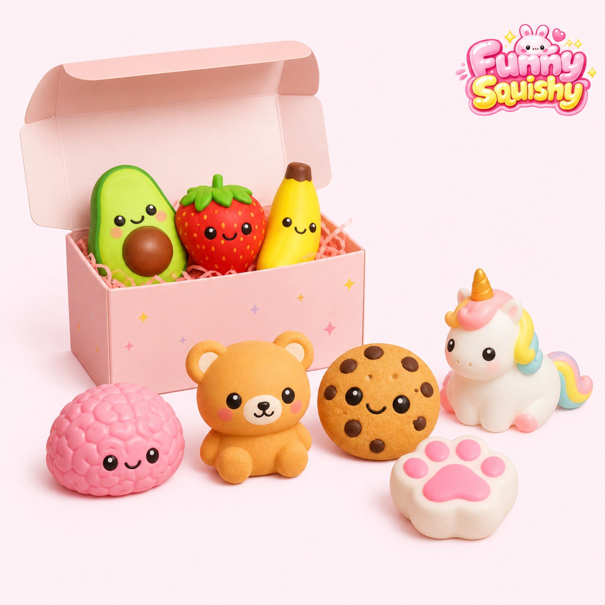 Lucky Dip Squishy Mystery Box – 6+ Piece Assortment