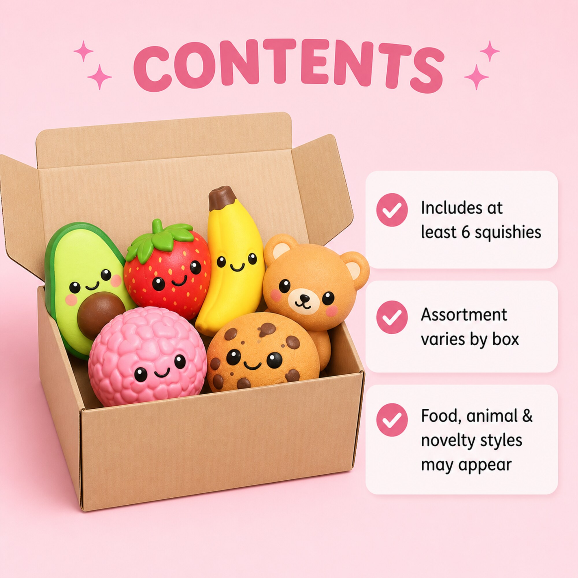 Lucky Dip Squishy Mystery Box – 6+ Piece AssortmentфотоСуфікс