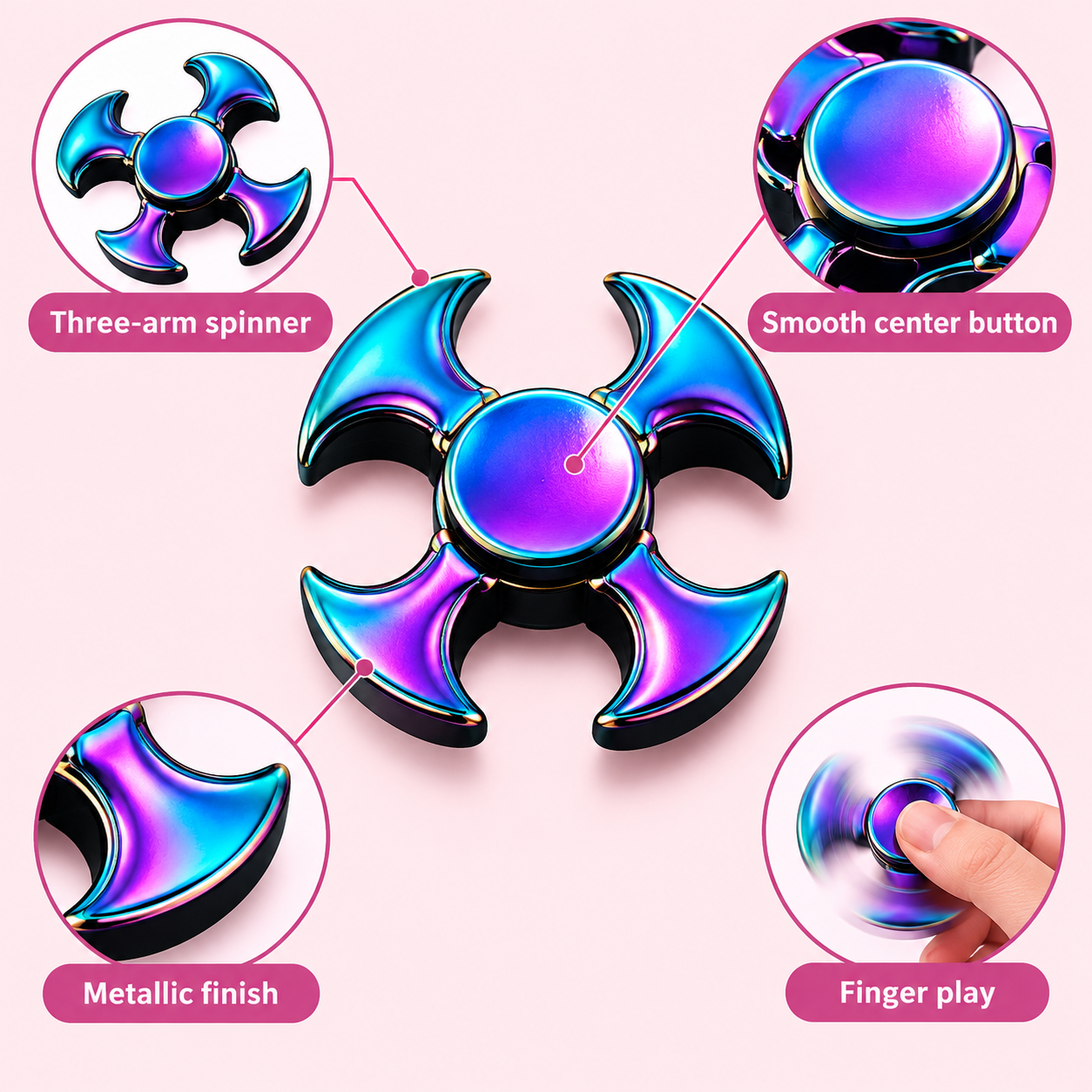 Metallic Purple Blue Fidget Spinner（写真5枚目）