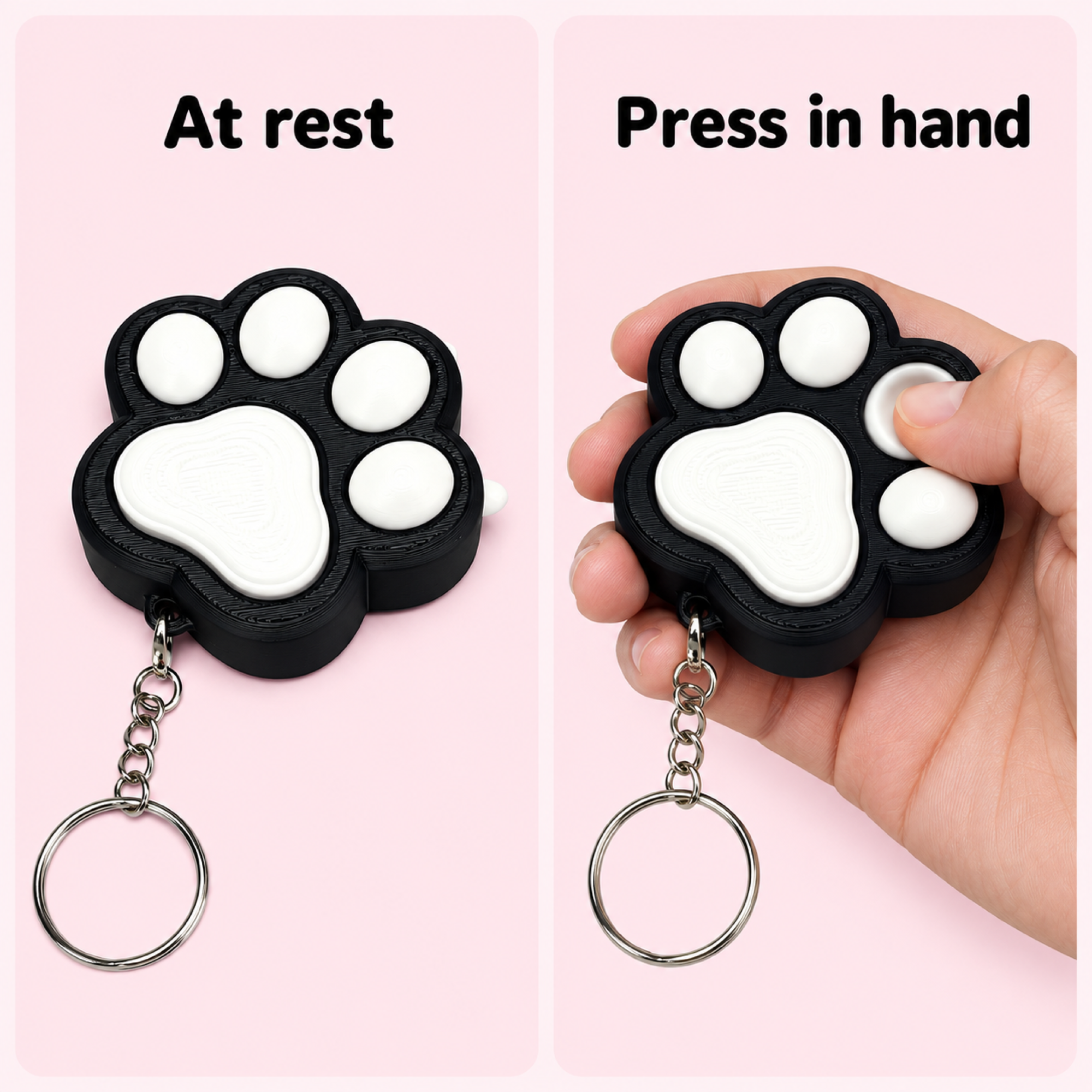 Panda Paw Fidget Keychain（写真4枚目）