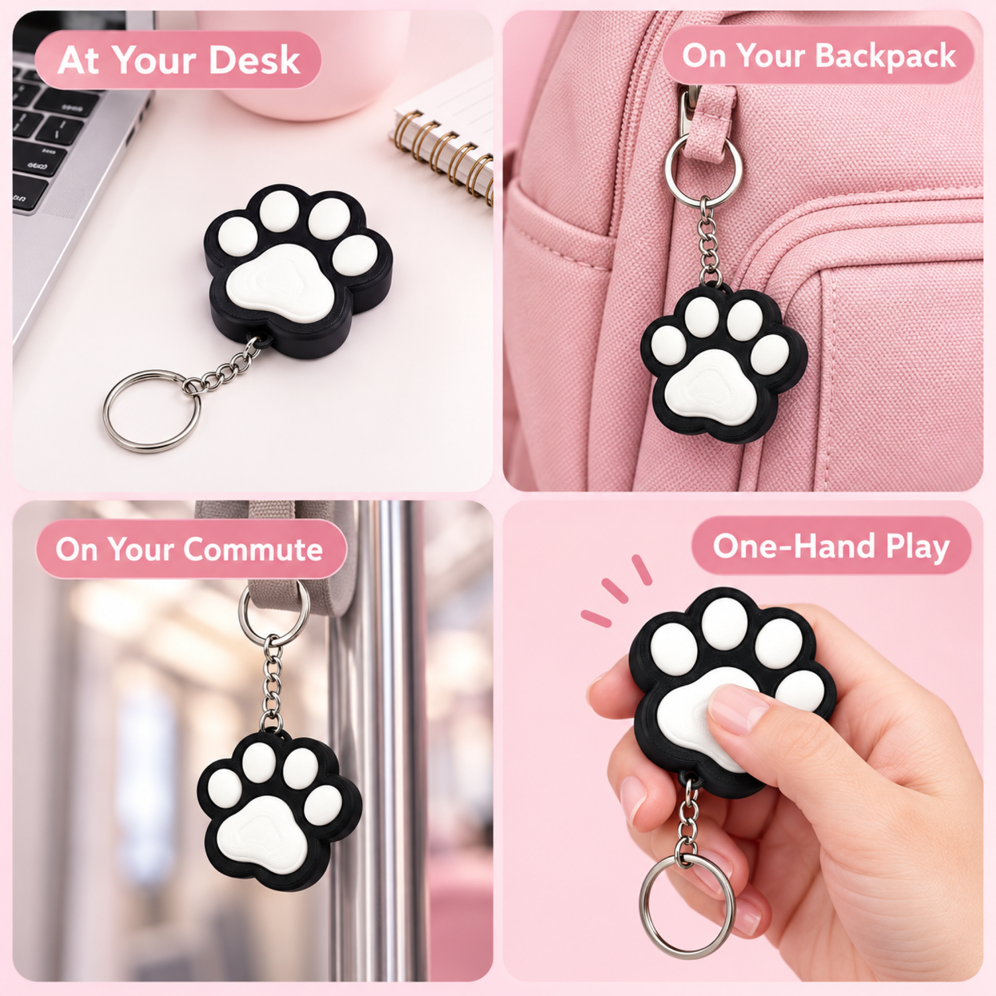 Panda Paw Fidget Keychain（写真5枚目）
