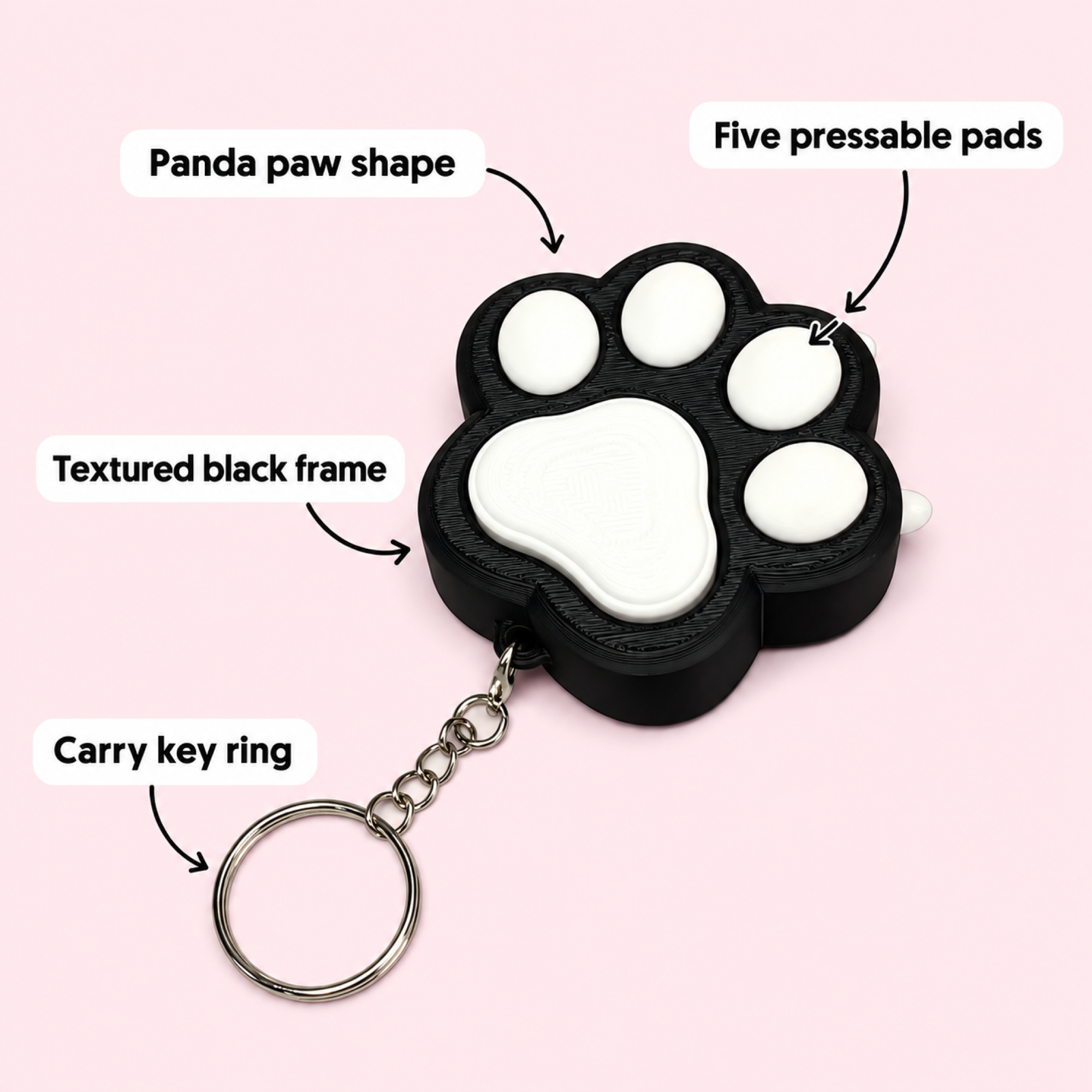 Panda Paw Fidget Keychain（写真6枚目）