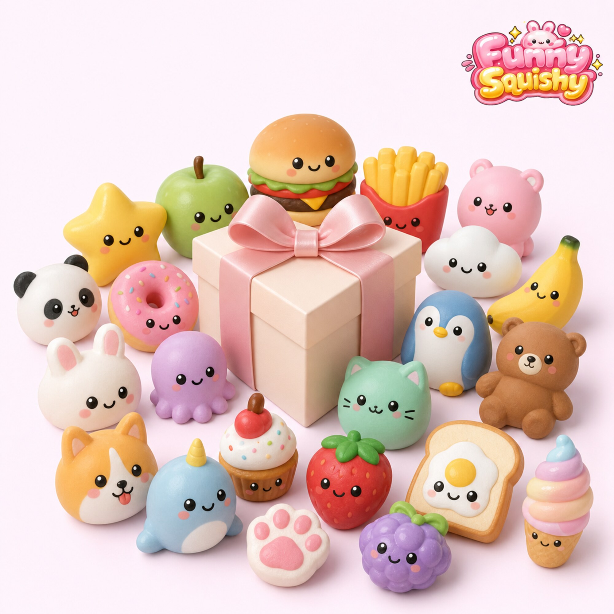 Party Surprise Squishy Mystery Box – 15+ Piece Assortment