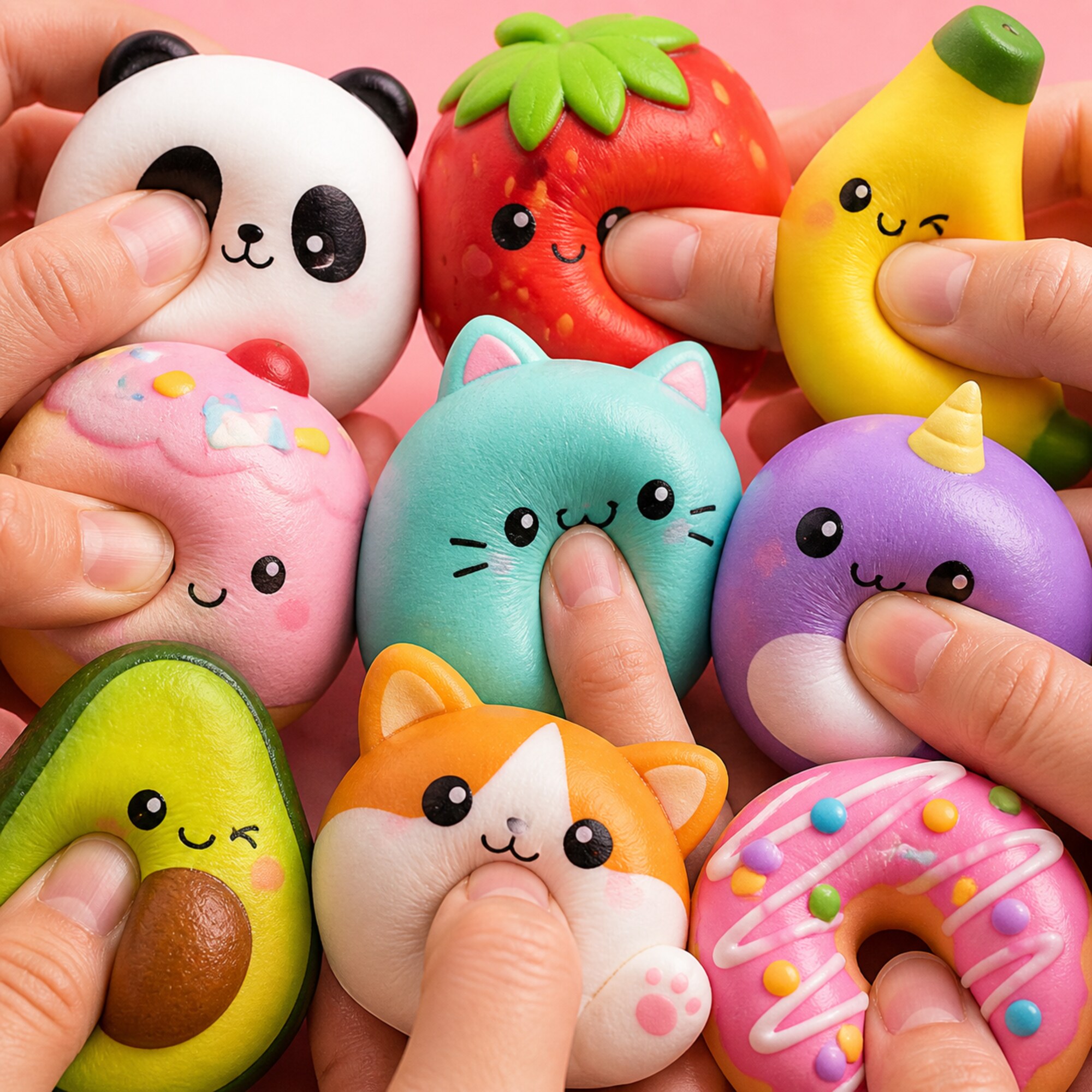 Party Surprise squishy mystery box with 15 or more assorted squishies