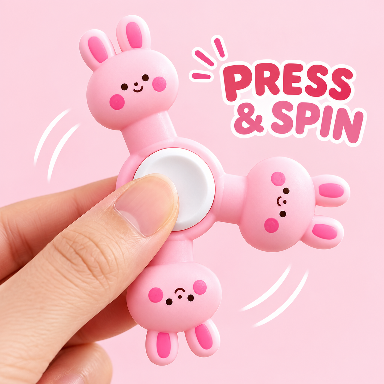 Pink bunny finger spinner image 2