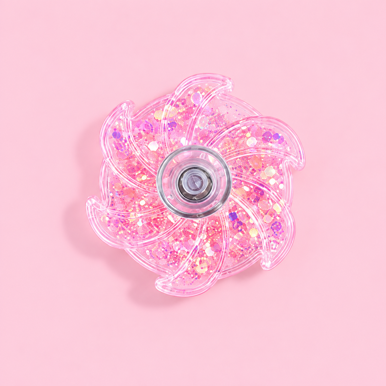 PINK PETAL GLITTER SPINNER photo