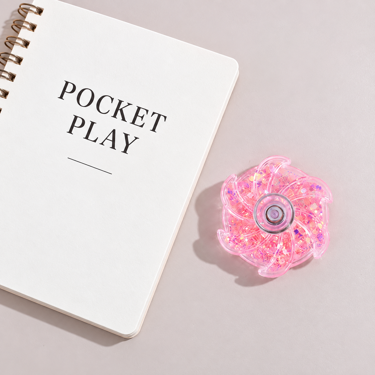 Pink petal glitter spinner image 5