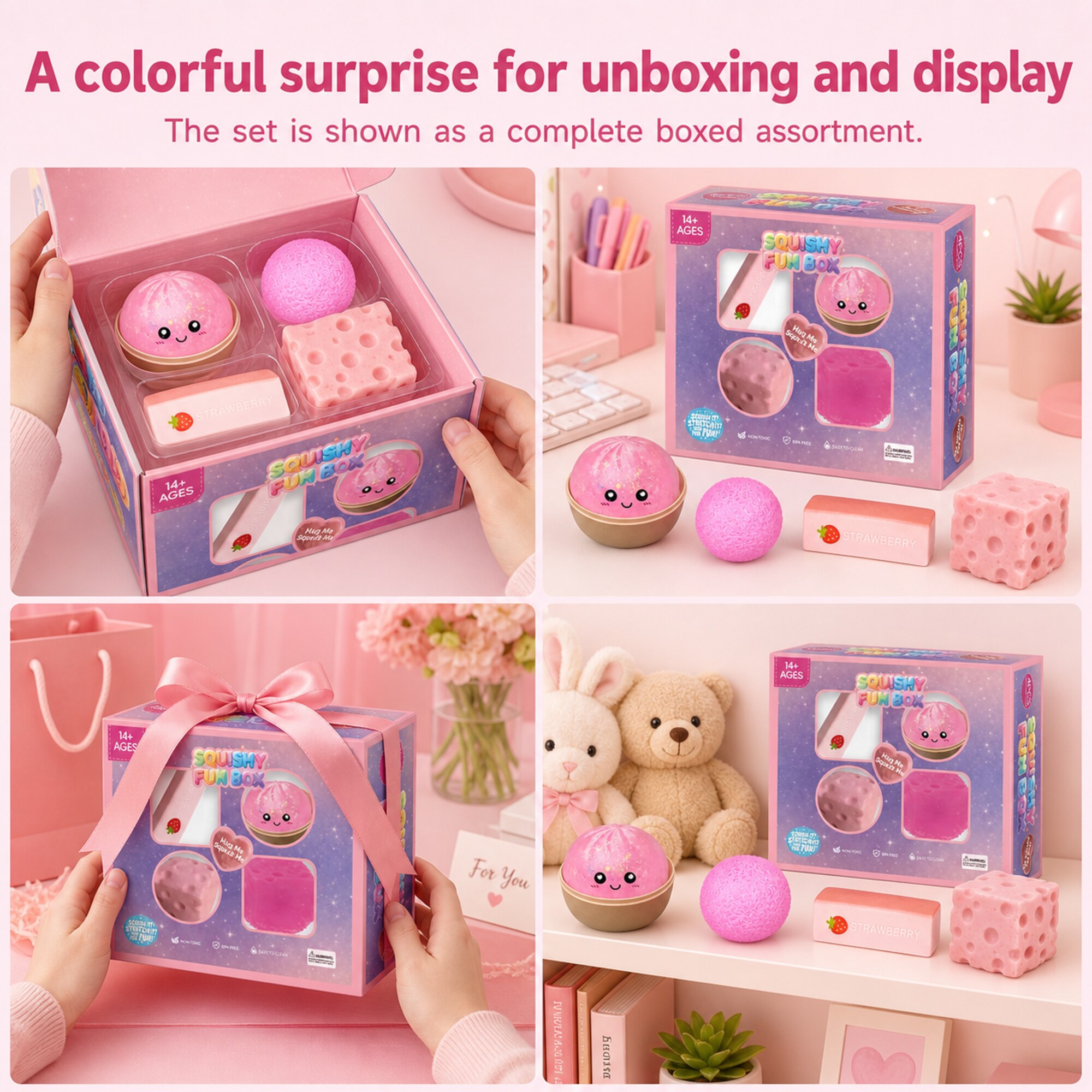 Pink Squishy Fun Box – 4-Piece Mystery Set (foto 6)