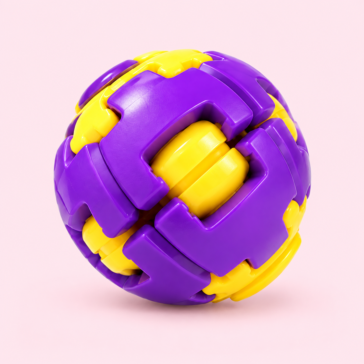 PURPLE YELLOW MODULAR SPIN BALL photo