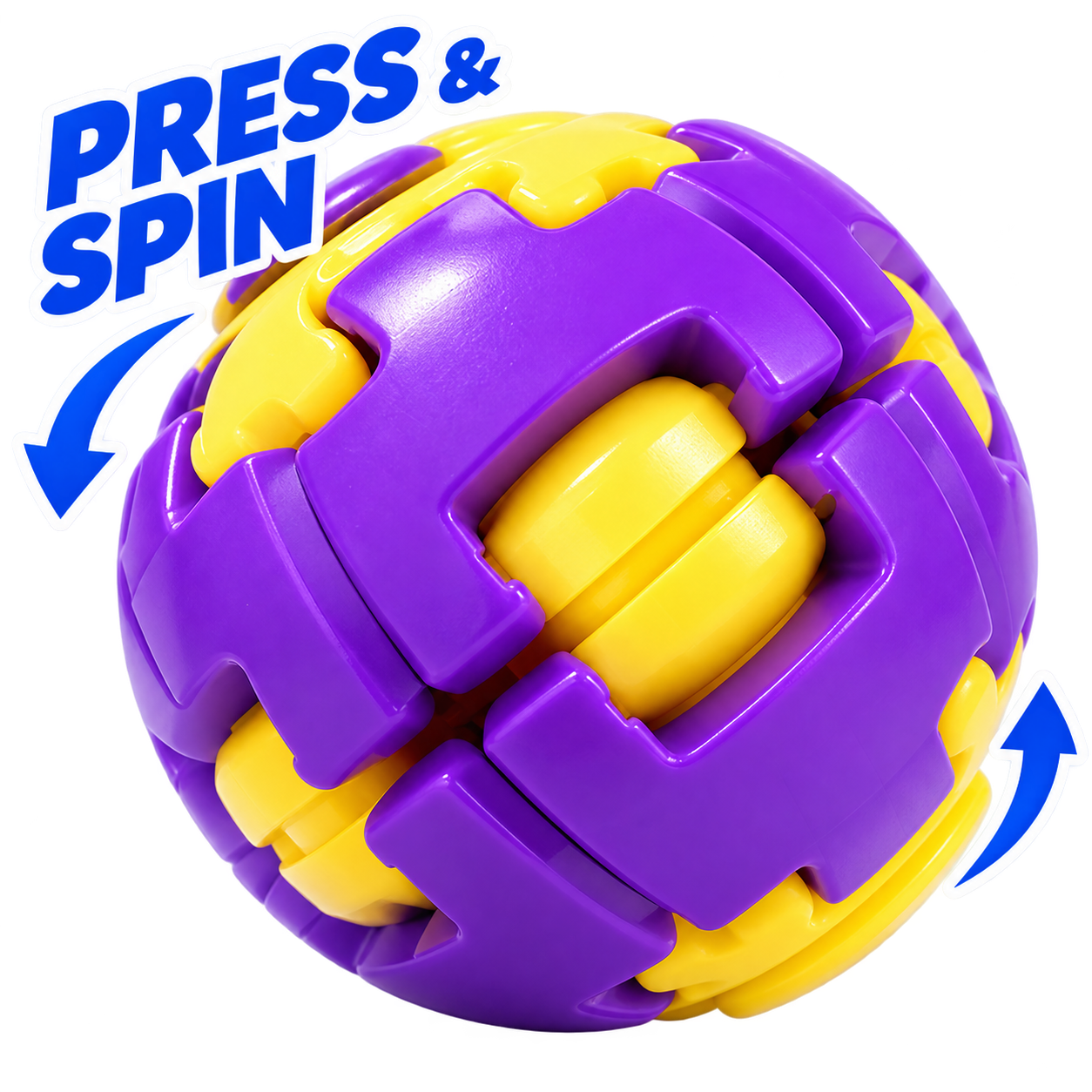 Purple yellow modular spin ball image 2