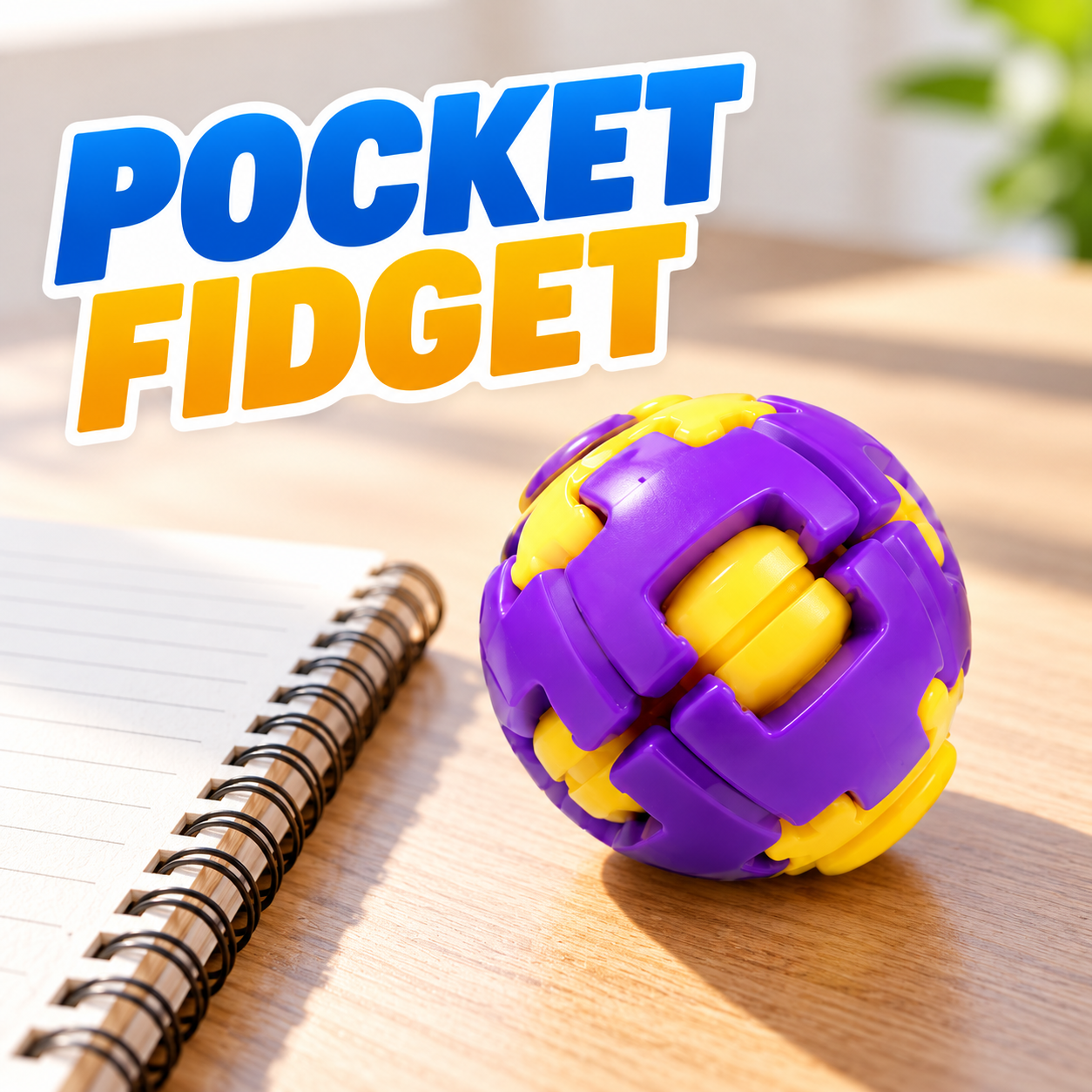 Purple yellow modular spin ball image 5