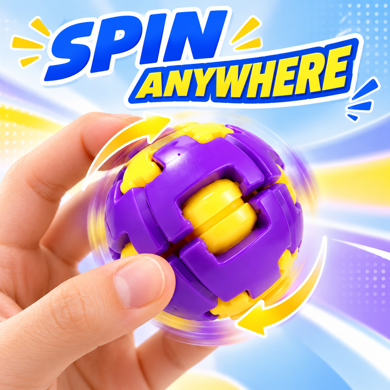 Purple yellow modular spin ball image 6
