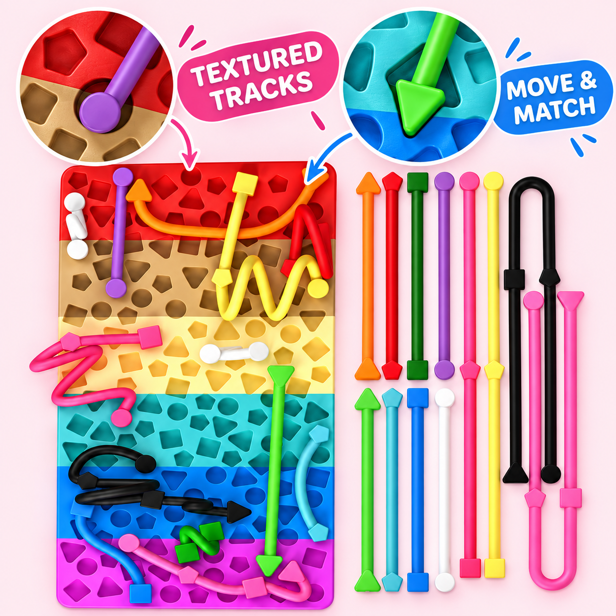Rainbow Sensory Activity Board