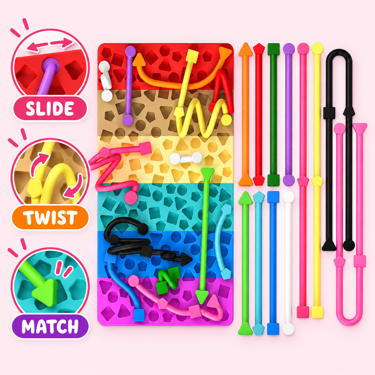 Rainbow Sensory Activity Board