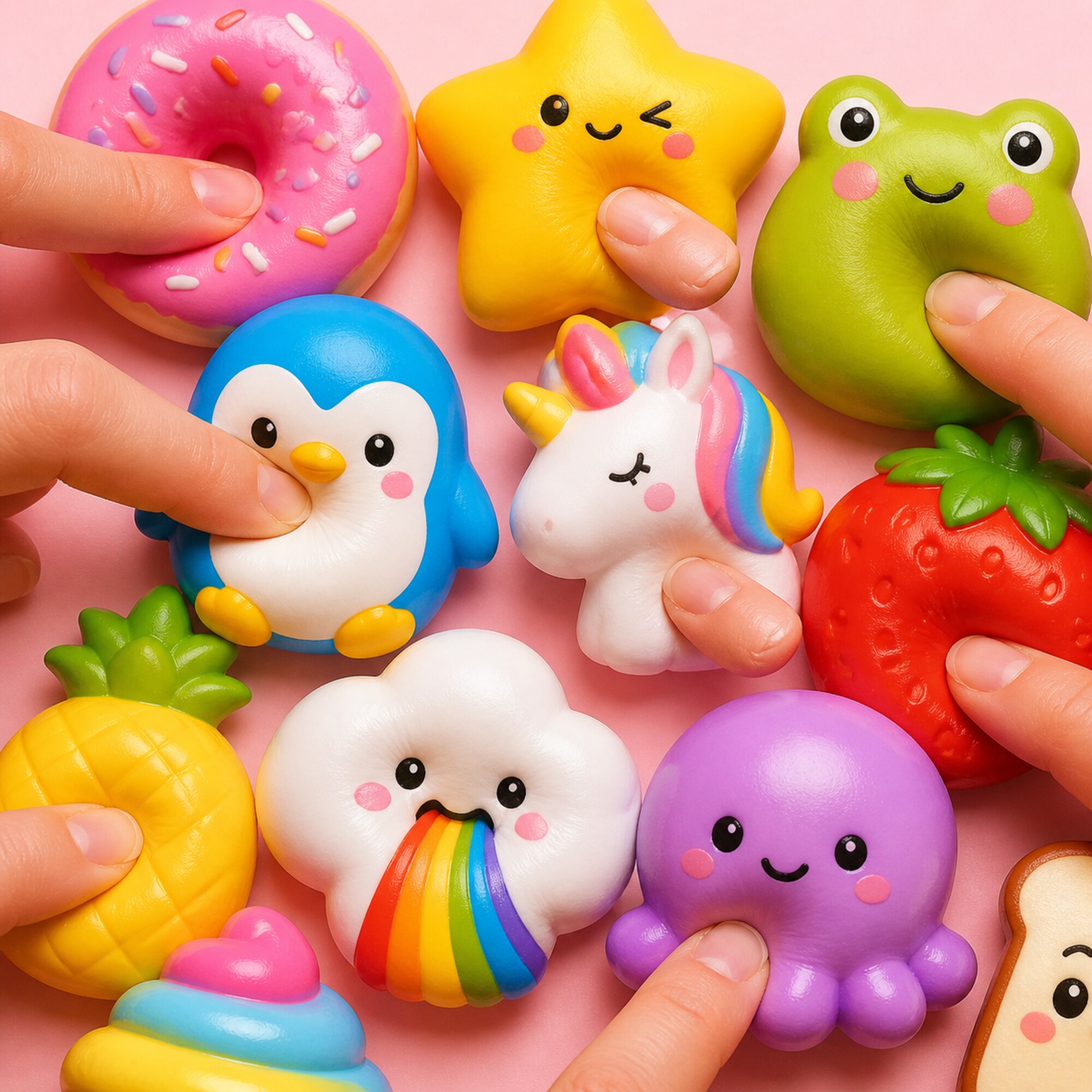 Rainbow Squishy Mystery Box – 10+ Piece AssortmentphotoSuffix