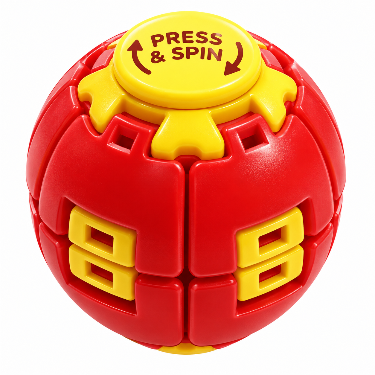 Red gear press spin ball image 2