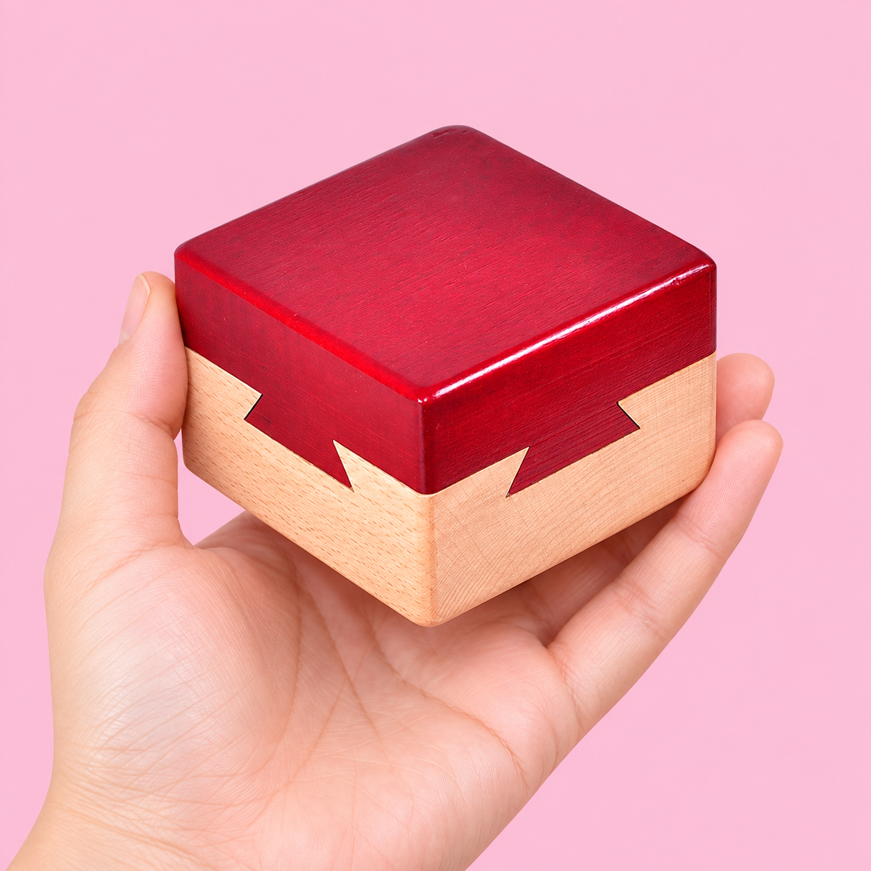 Red Interlocking Puzzle Box｜低反発スクイーズ・ストレス解消おもちゃ