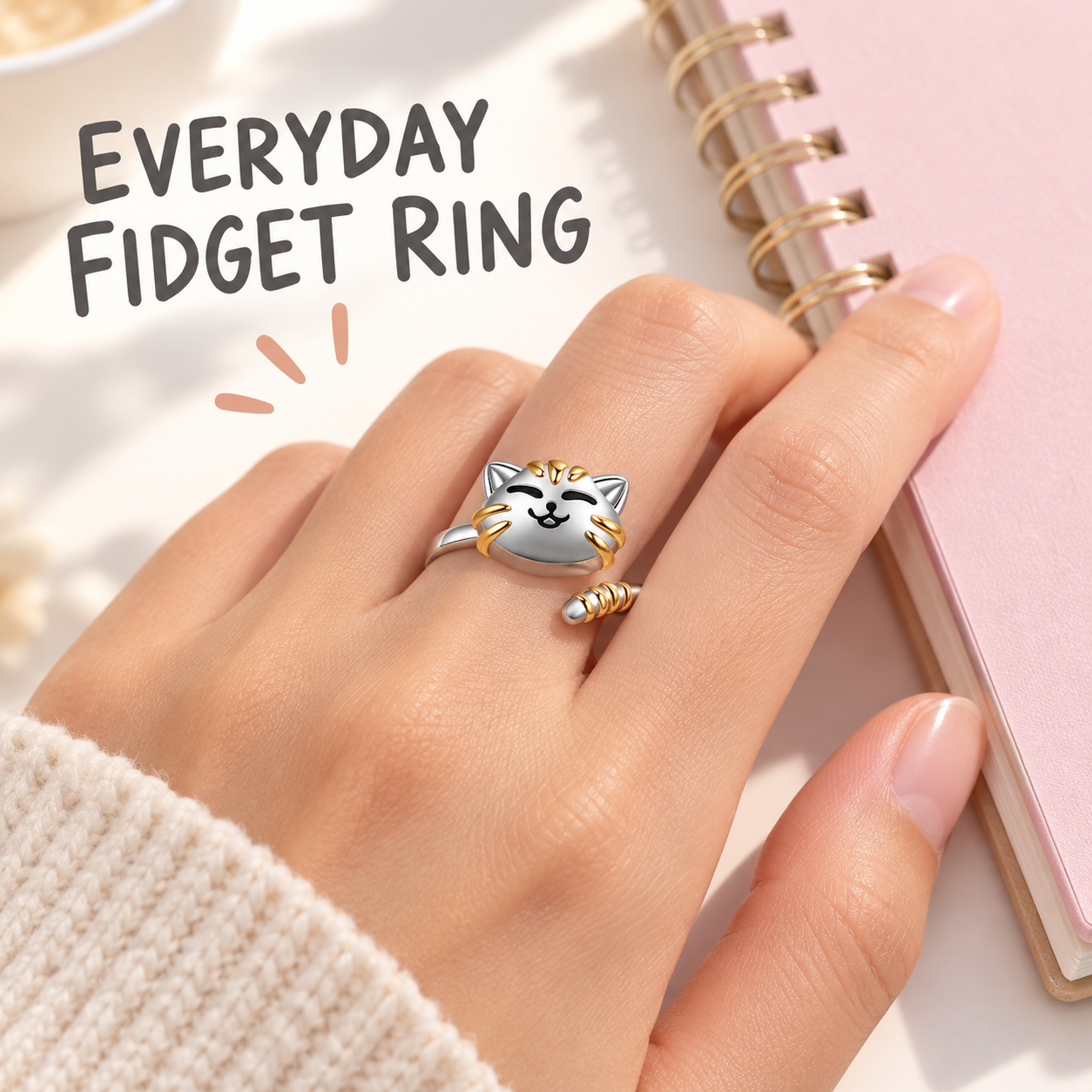silver-cat-face-spinner-ring