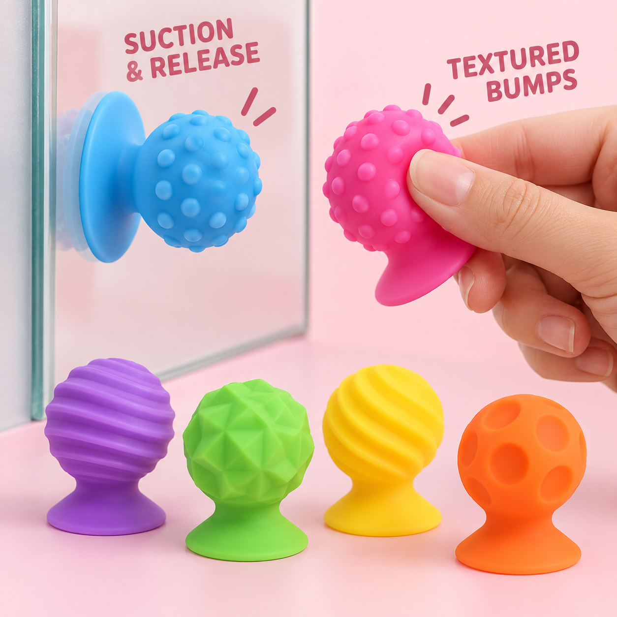 Colorful Suction Cup Sensory Fidget Setรูปภาพต่อท้าย