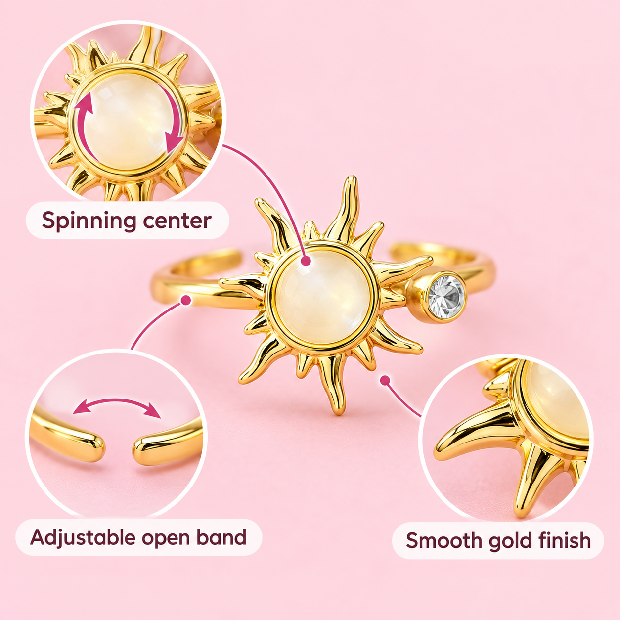 Sunburst Spinner Ring（写真2枚目）