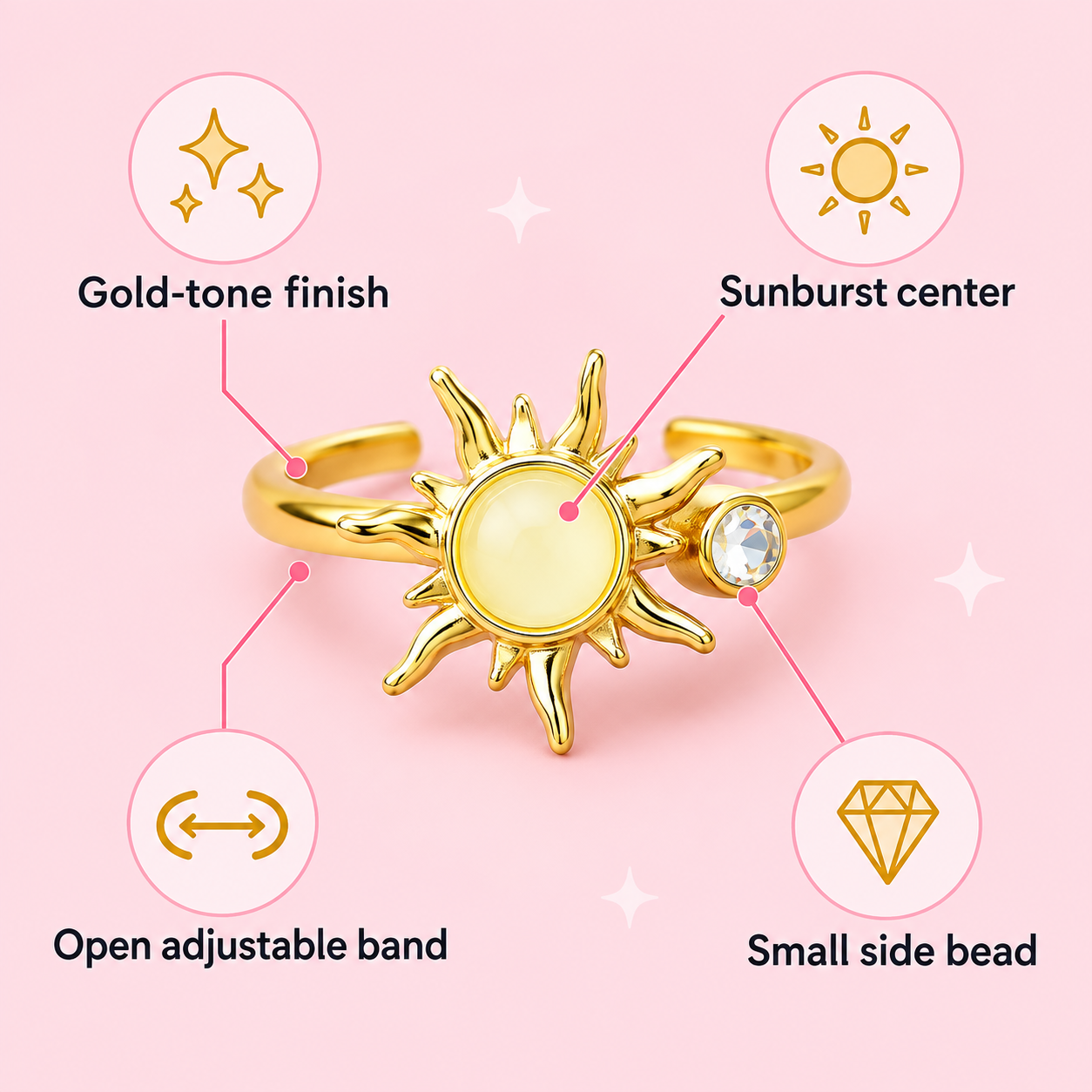 Sunburst Spinner Ring（写真6枚目）