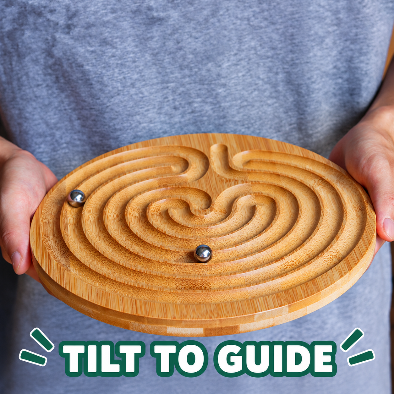 WOODEN ROLLING MAZE BOARD รูปภาพ