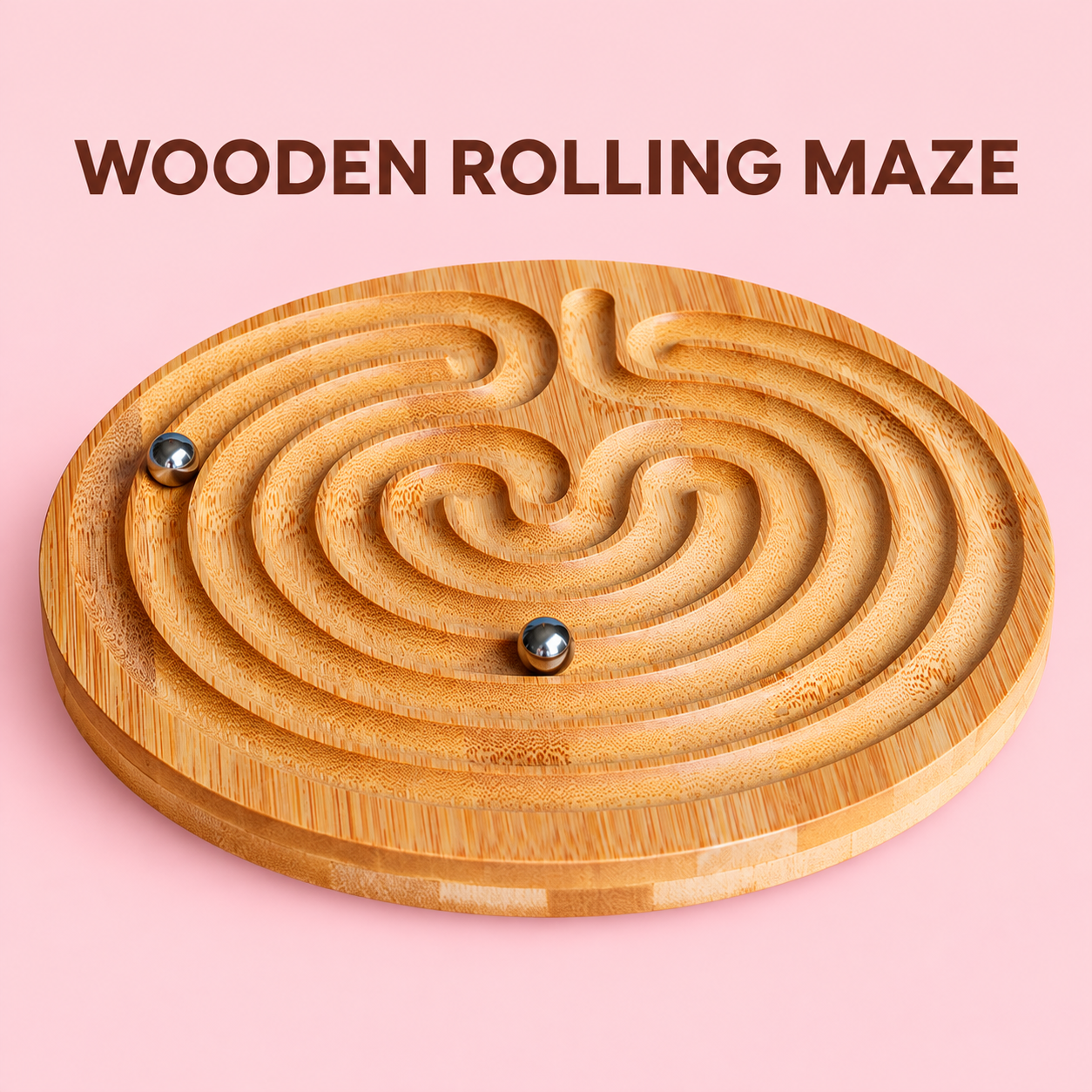 Wooden Rolling Maze BoardphotoSuffix