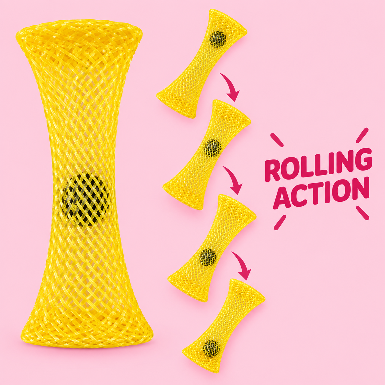 Yellow Mesh Marble Fidget ToyphotoSuffix