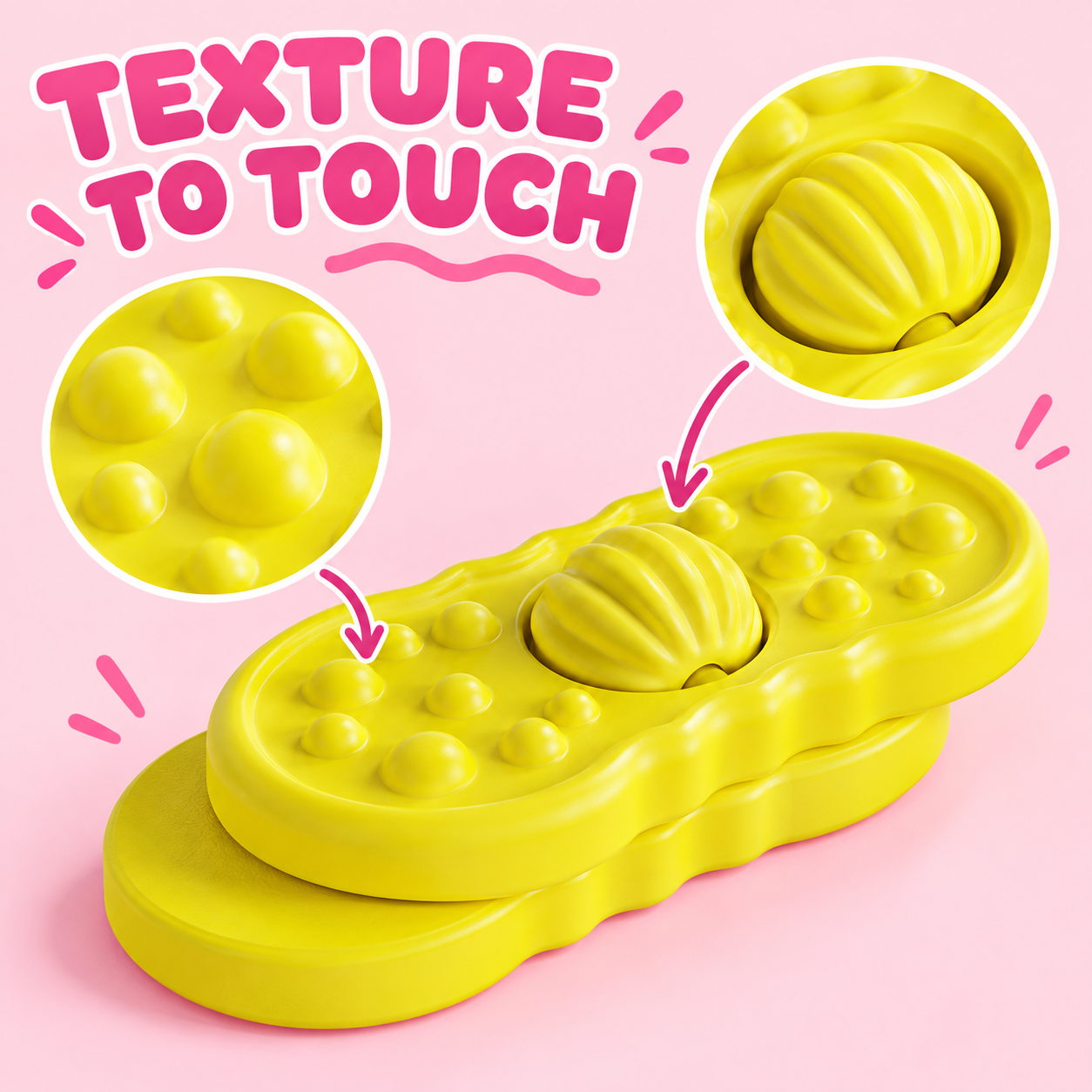 Yellow Textured Slider Fidget Board — vista alternativa